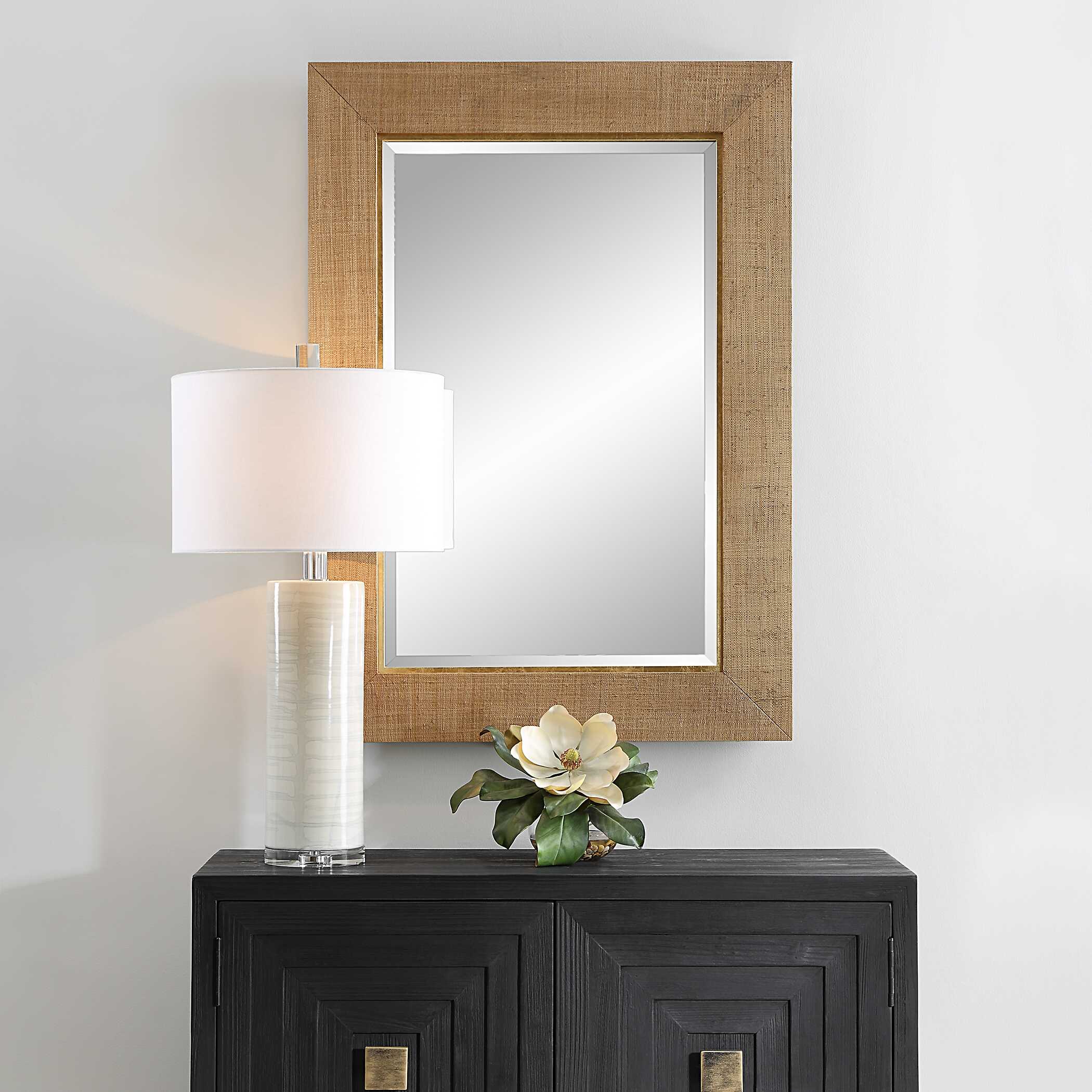 Bungalow Grass Cloth Mirror - Image 2