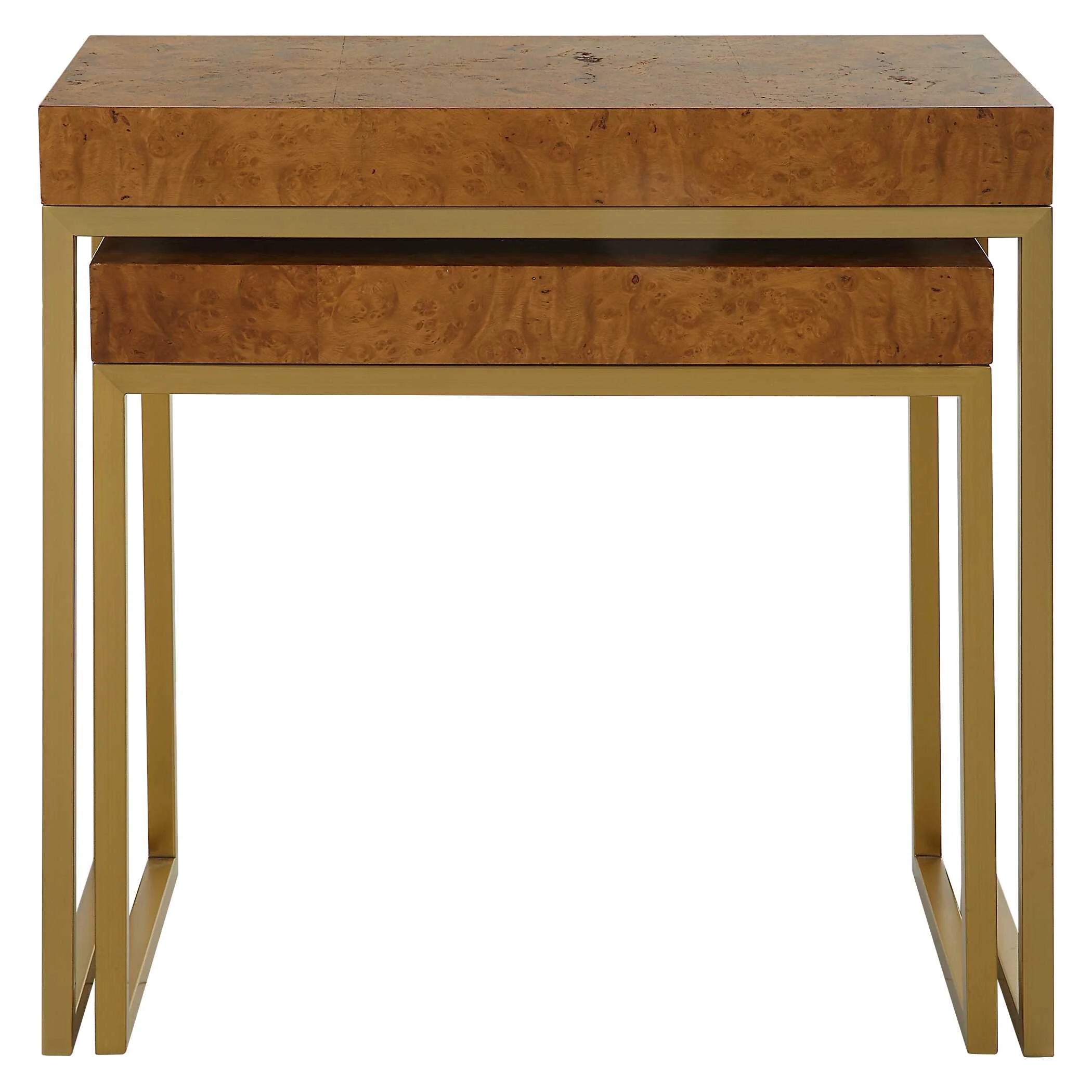 Burl-esque Wooden Nesting Tables - Set of 2 - Image 6