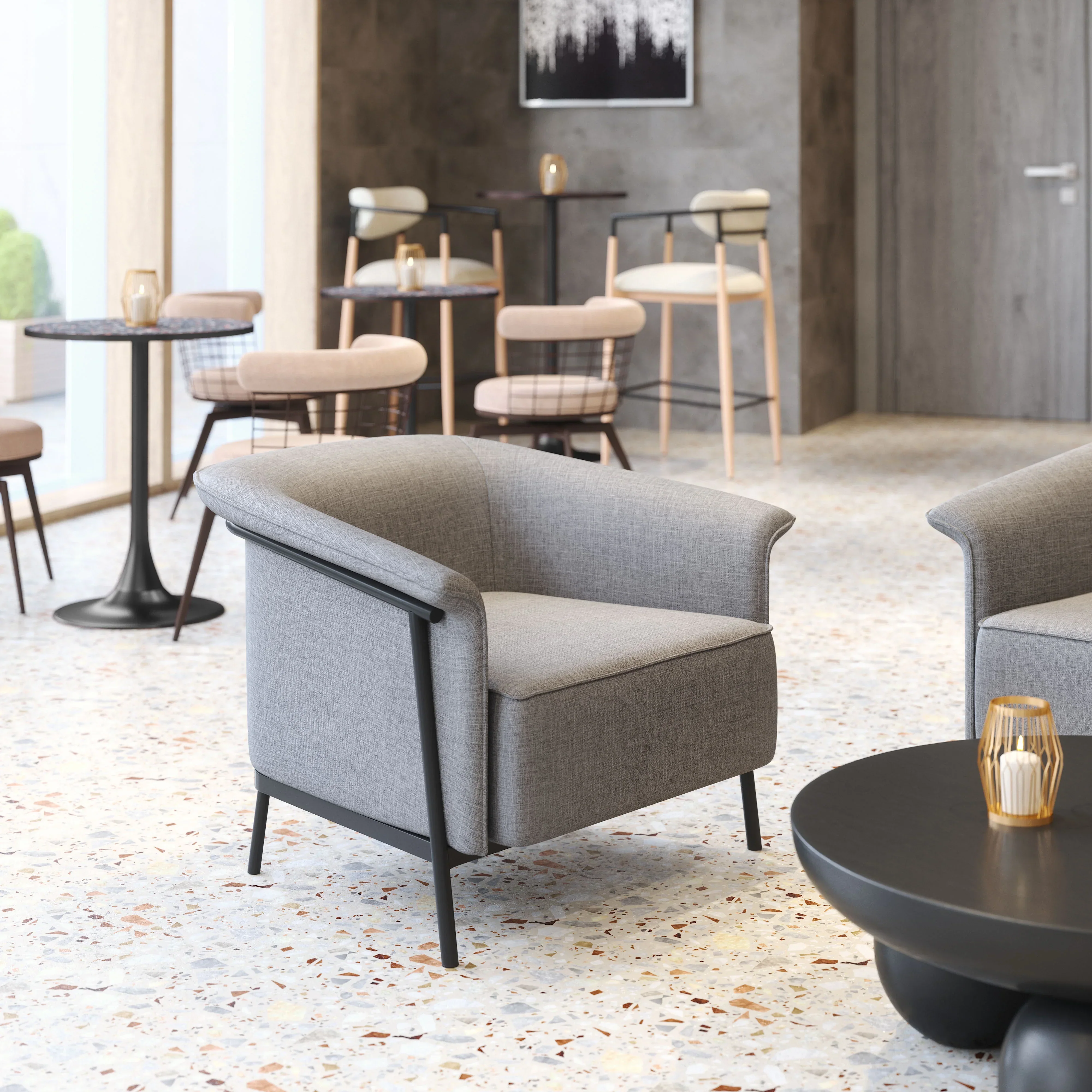 Burry Accent Chair Slate Gray - Image 2
