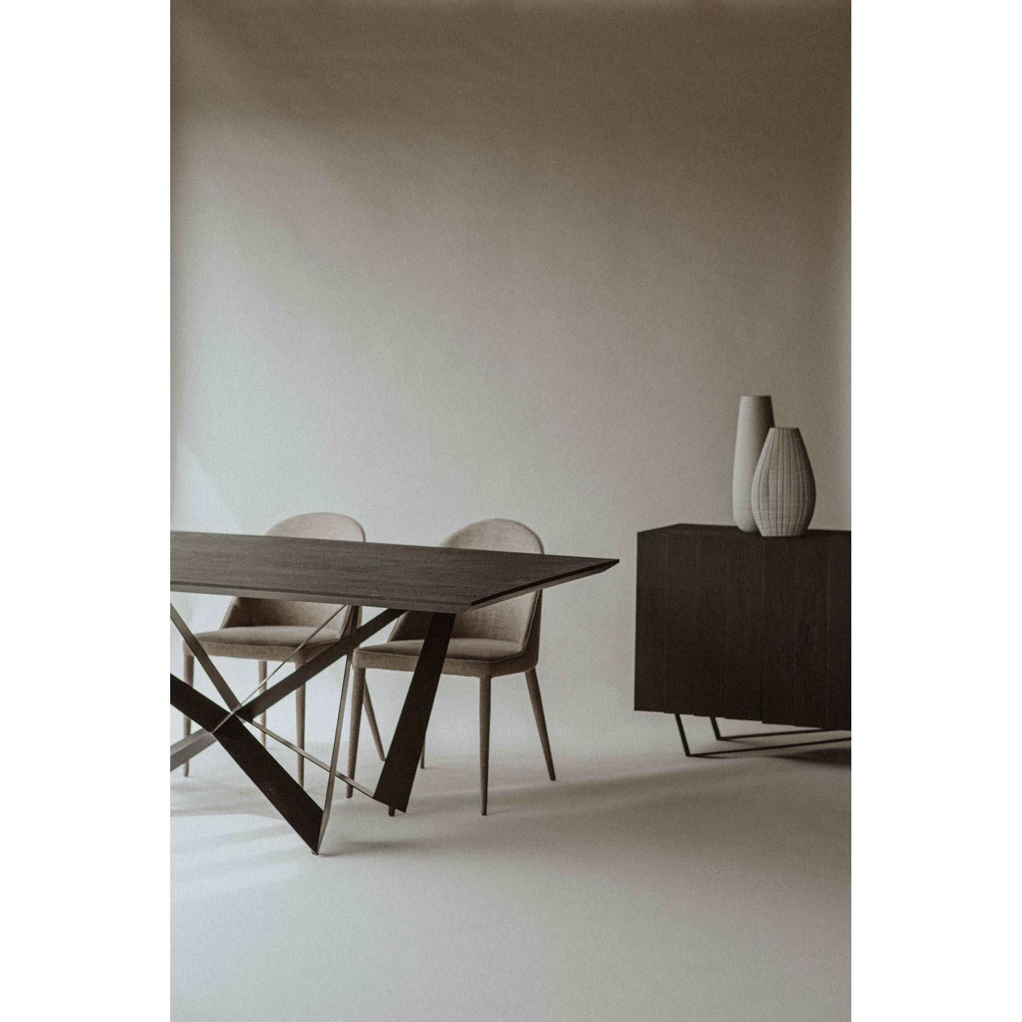 Burton Fabric Dining Chair Light Grey - Set of 2 - Image 2