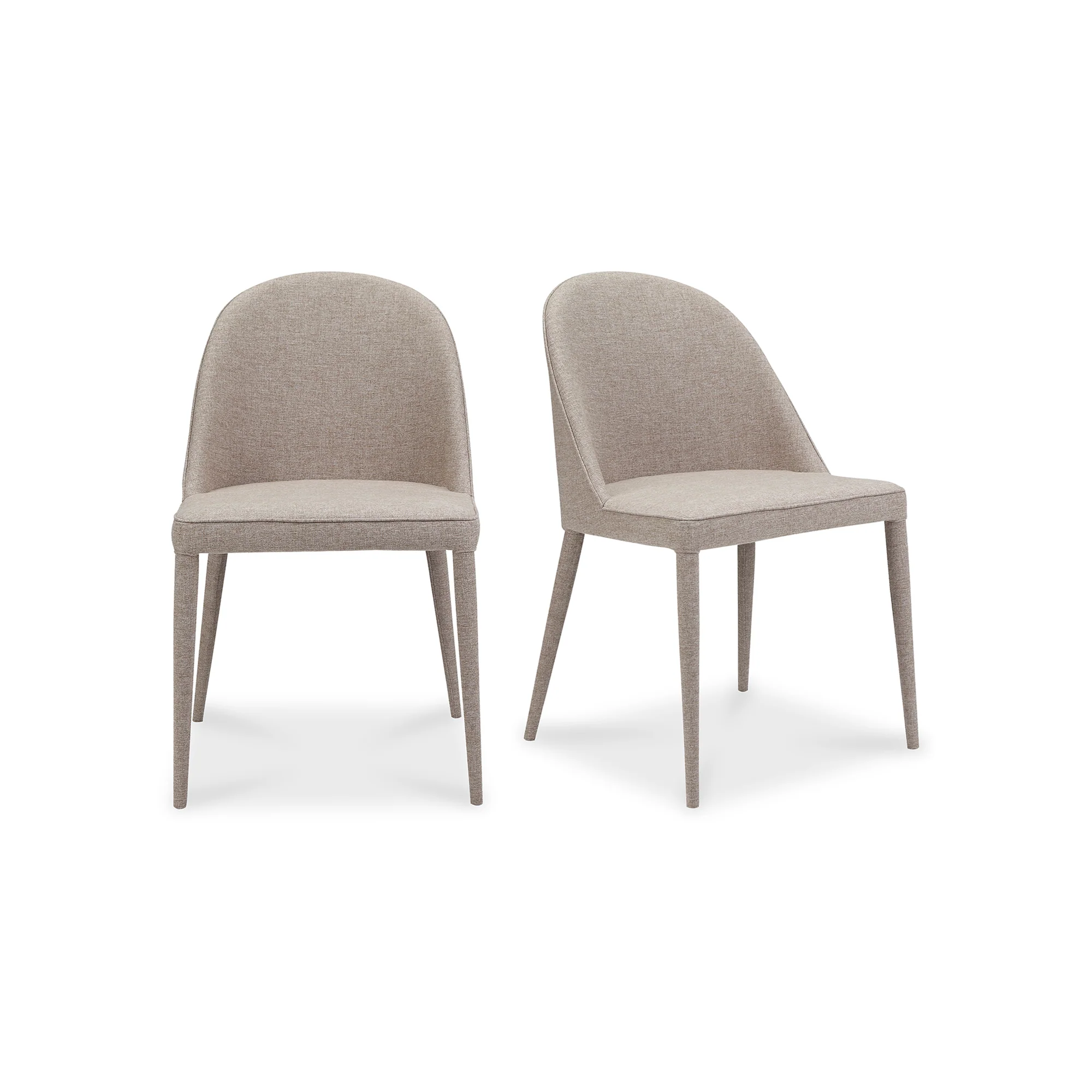 Burton Fabric Dining Chair Light Grey - Set of 2 - Image 3