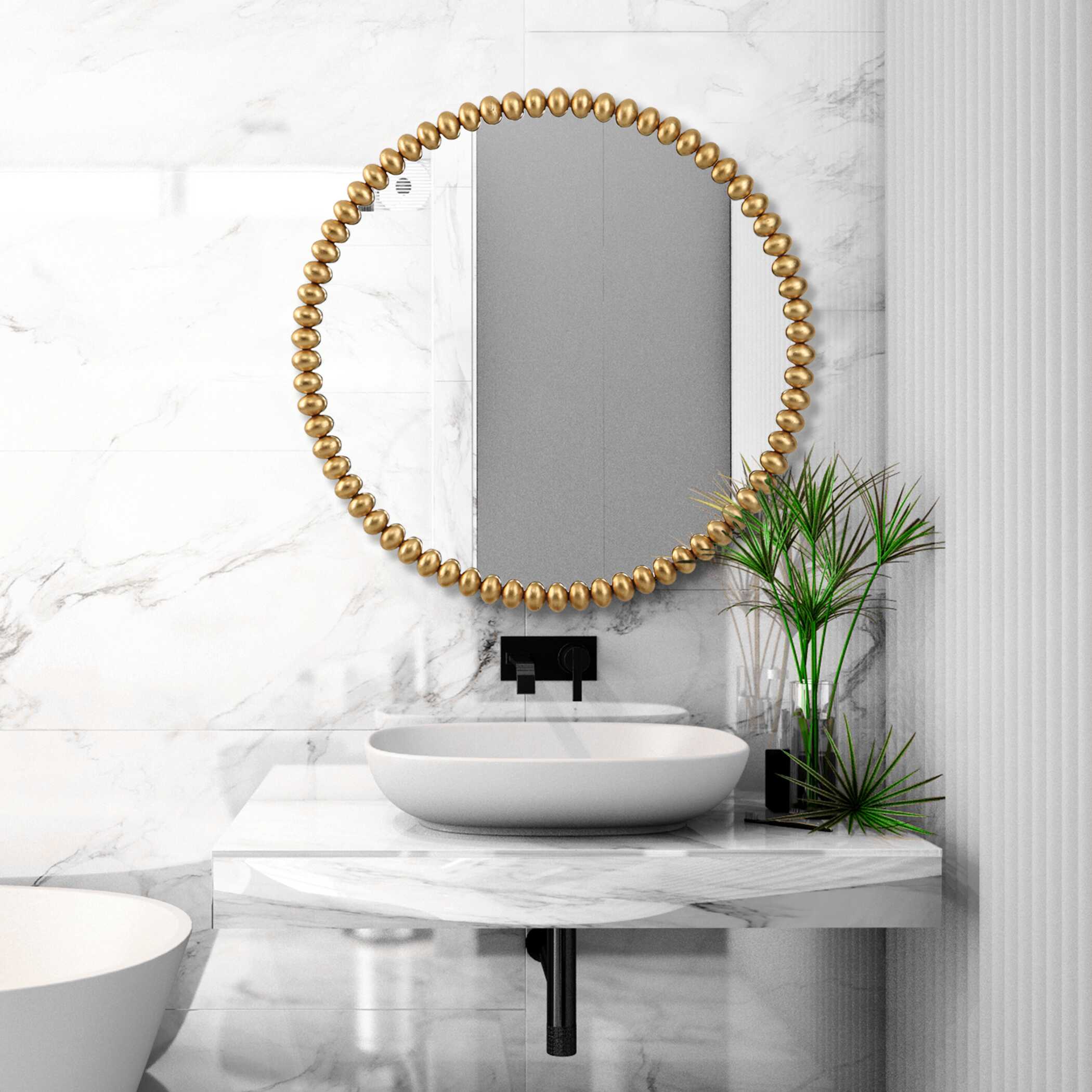 Byzantine Round Gold Mirror - Image 2