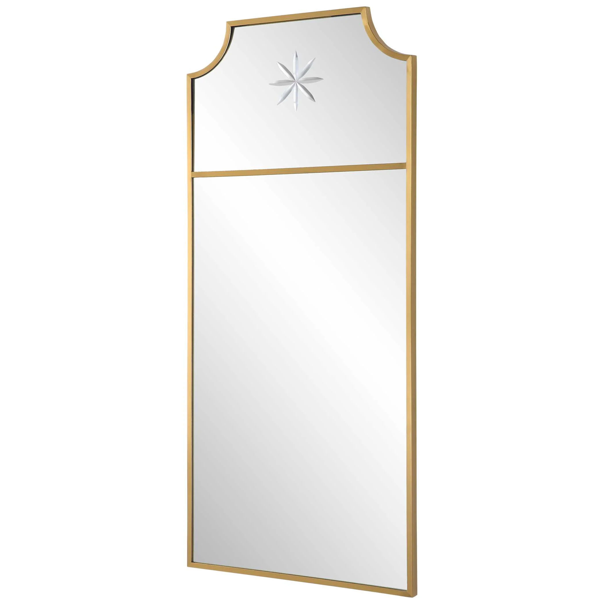 Caddington Tall Brass Mirror - Image 3