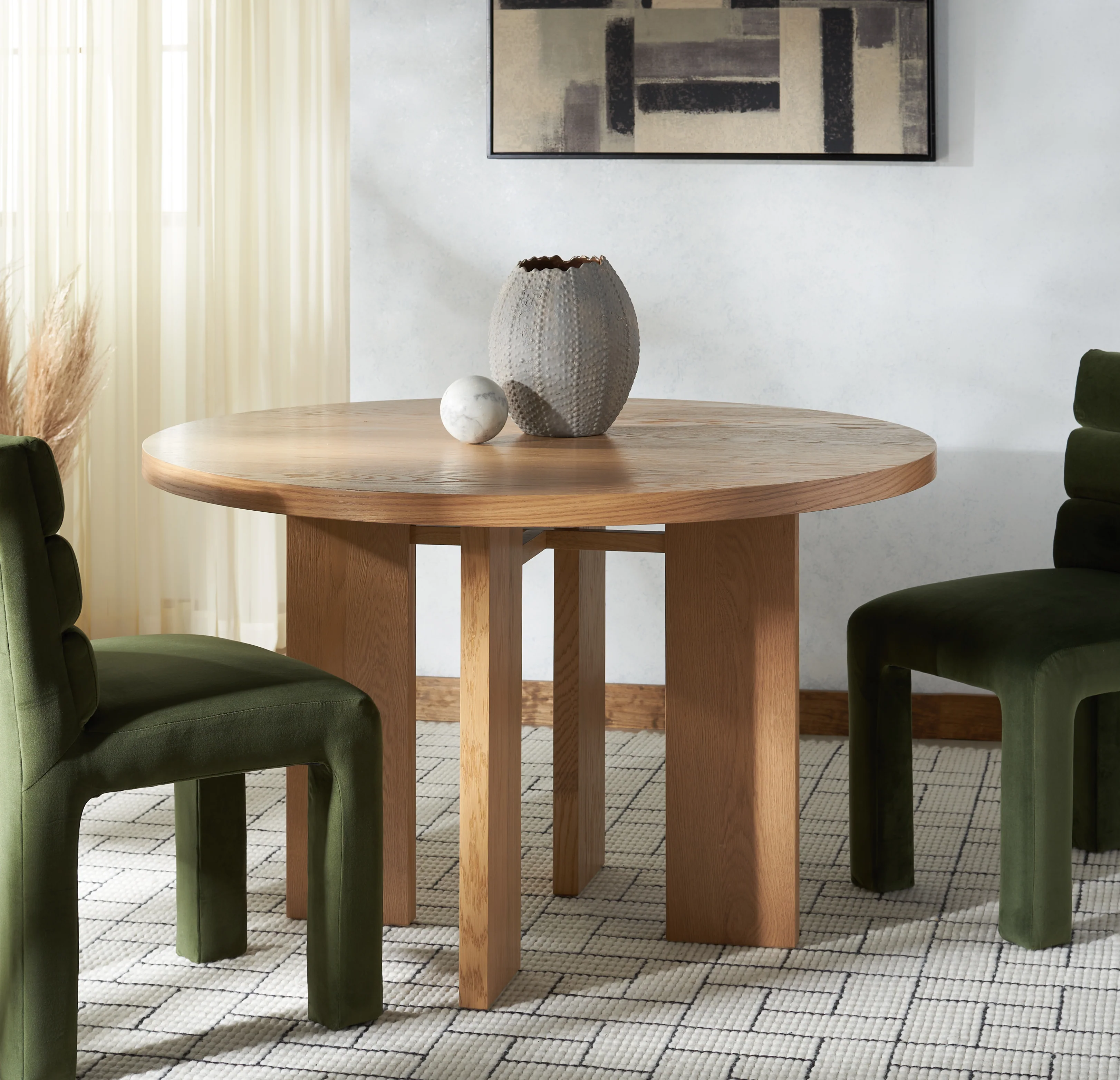 Calamaria Round Wood Dining Table - Image 40