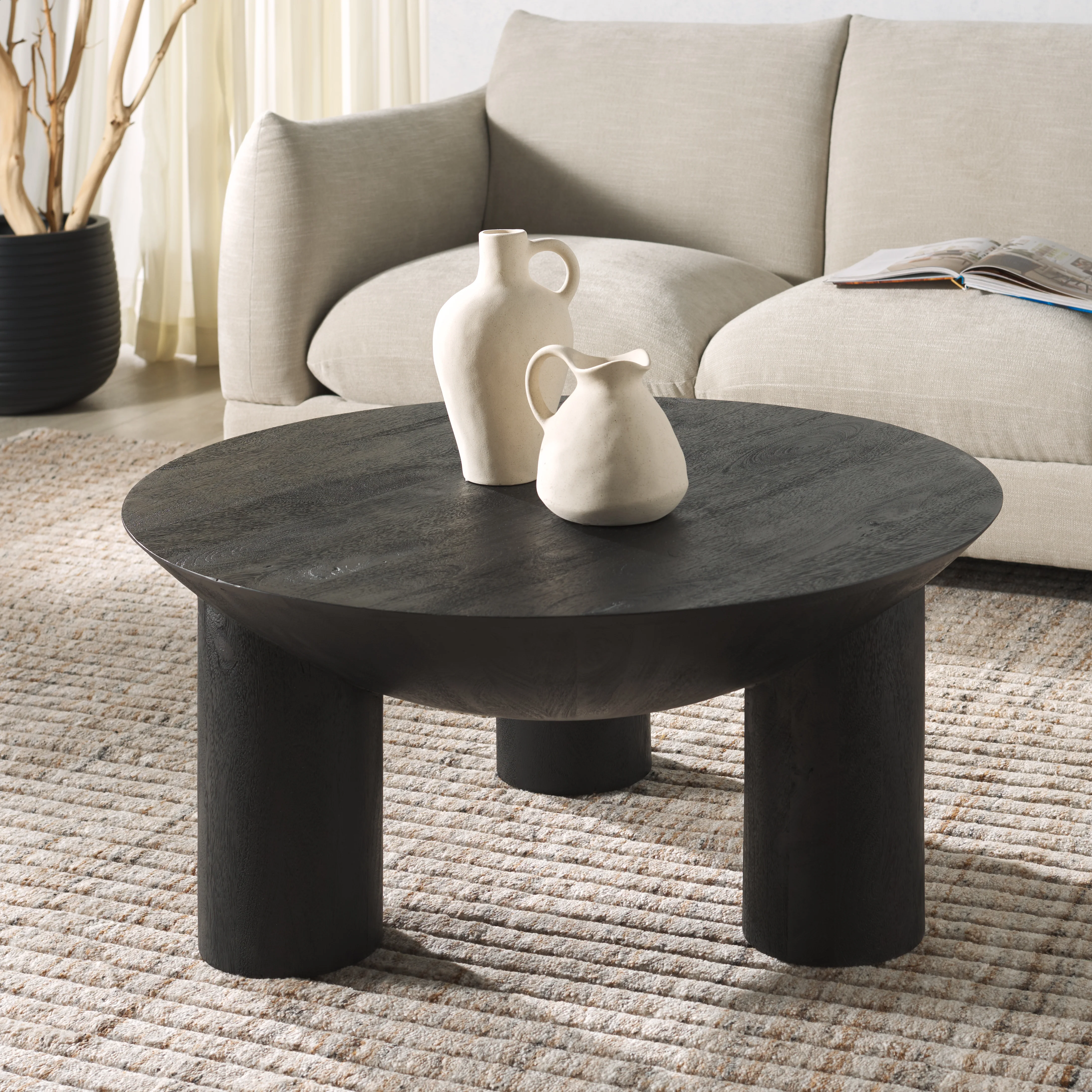 Calhoun Round Wood Coffee Table - Image 2