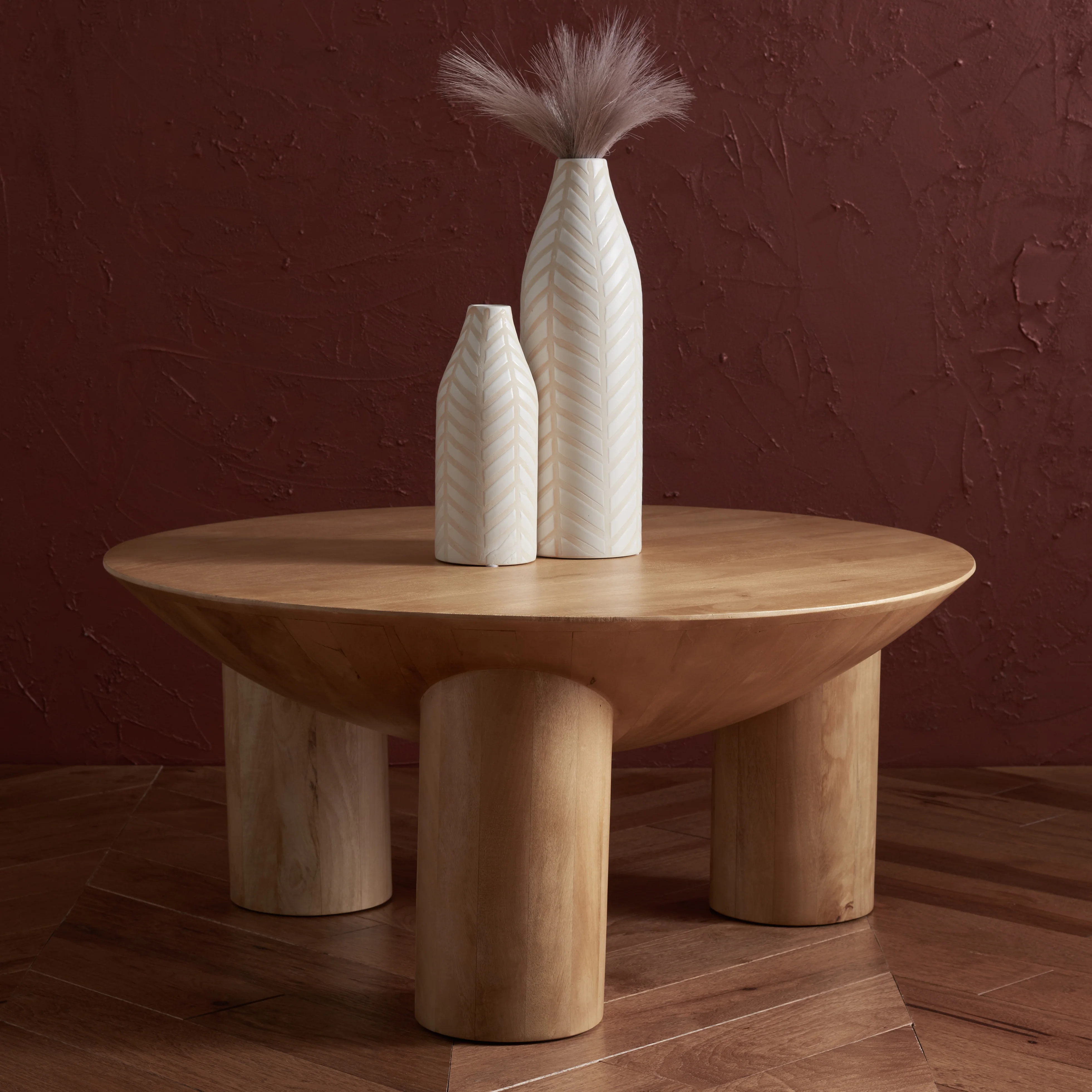 Calhoun Round Wood Coffee Table - Image 3