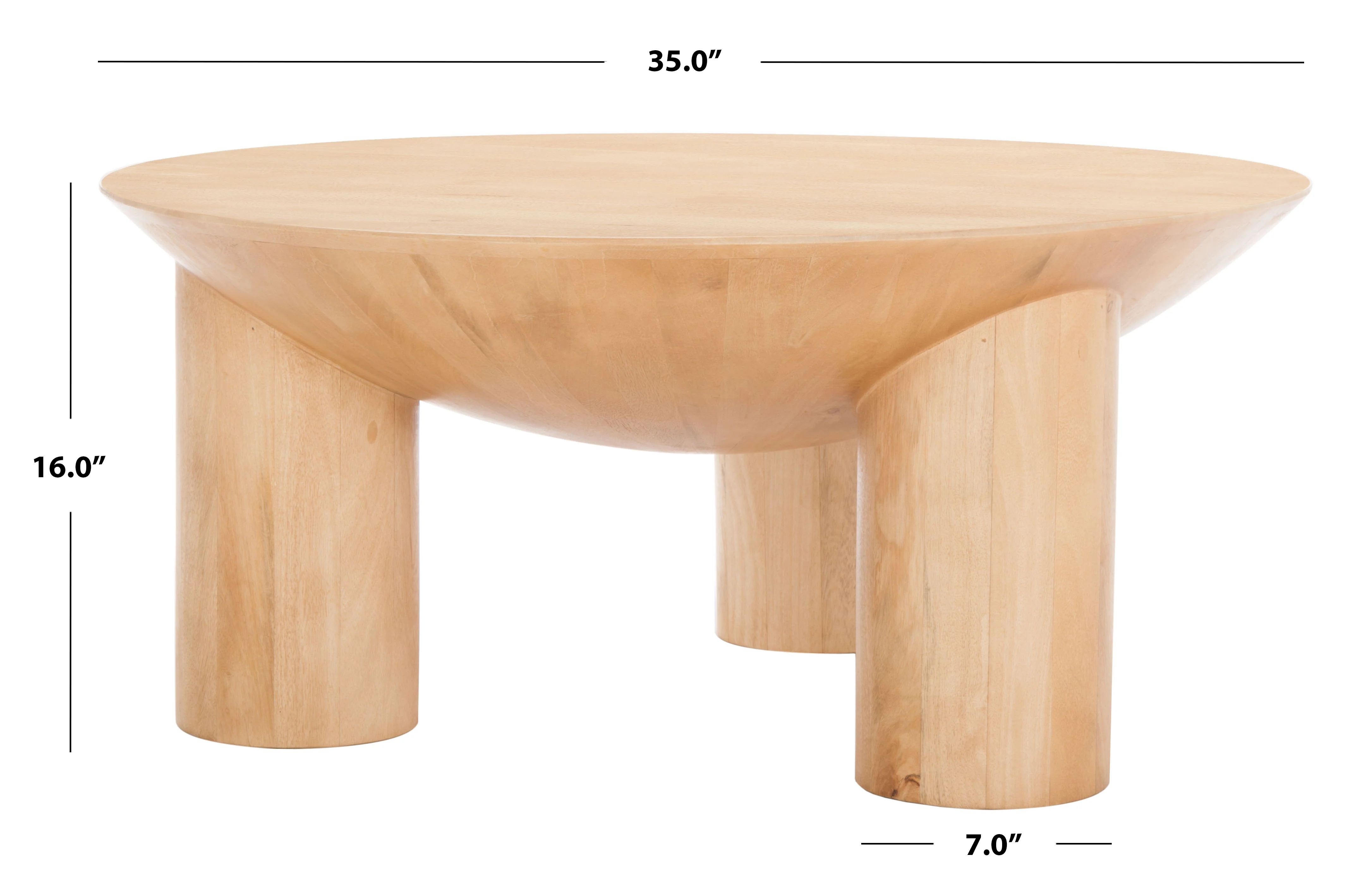 Calhoun Round Wood Coffee Table - Image 7