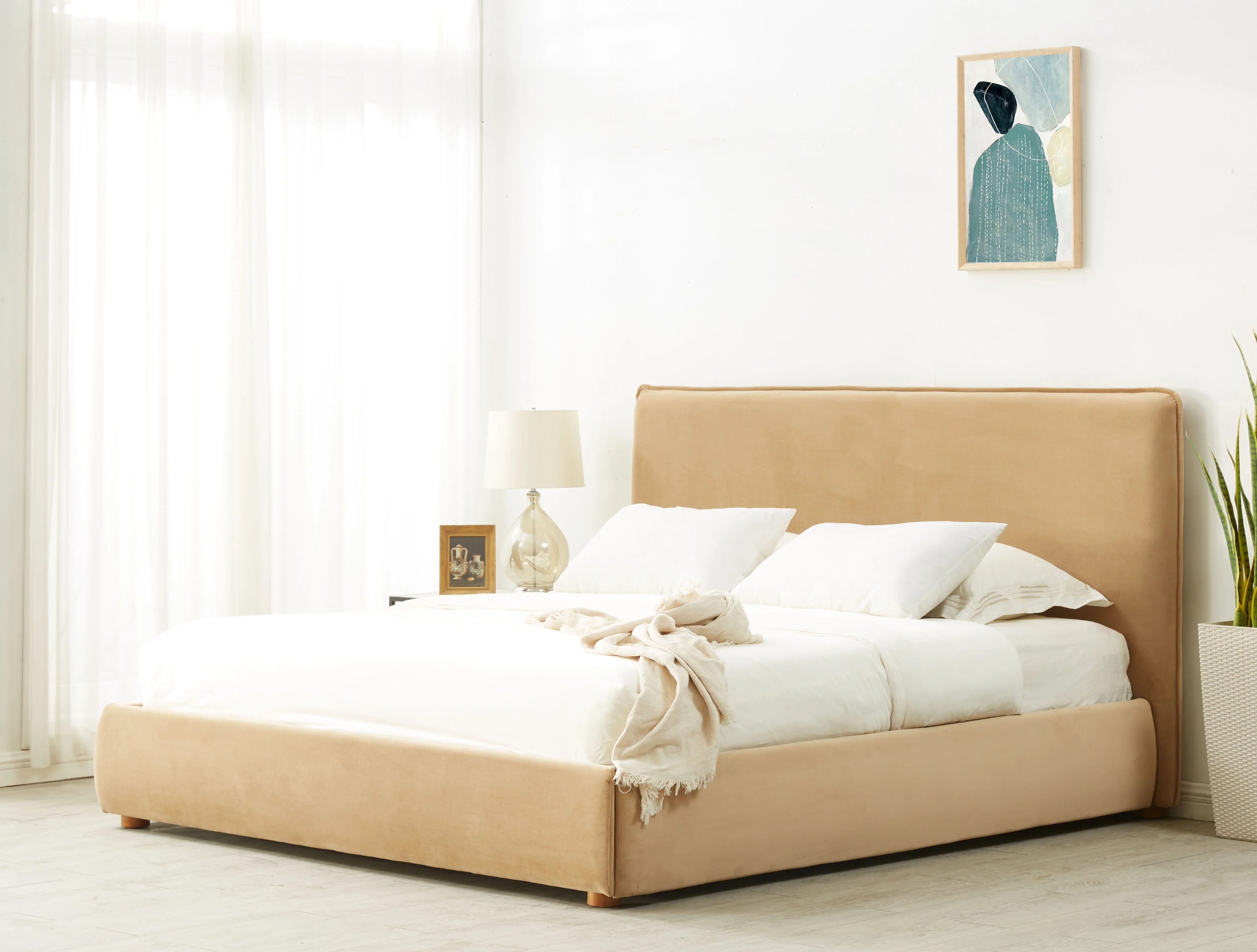 Callahan Velvet King Bed - Image 6