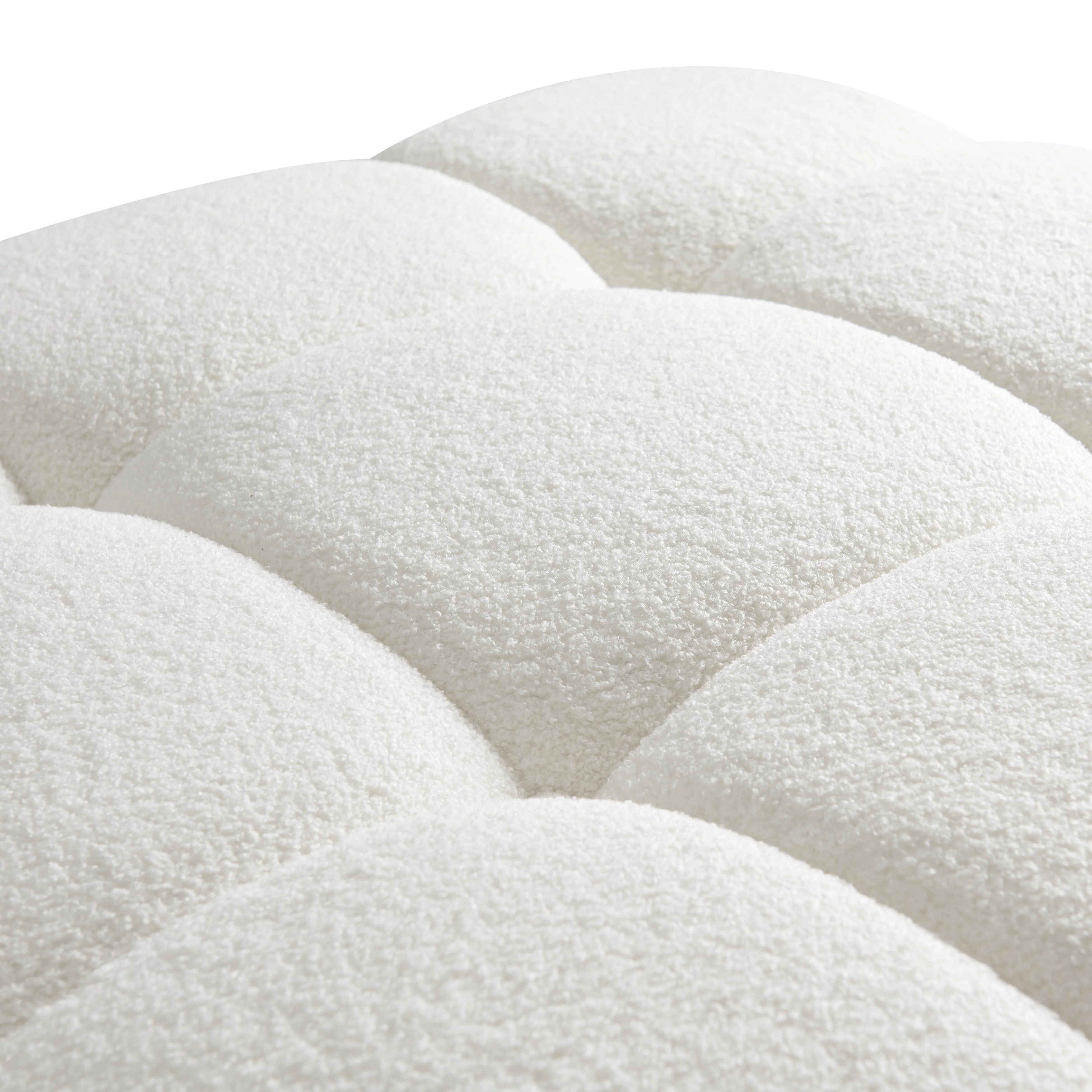 Calliope Cream Vegan Shearling Modular Corner Chair - Image 5