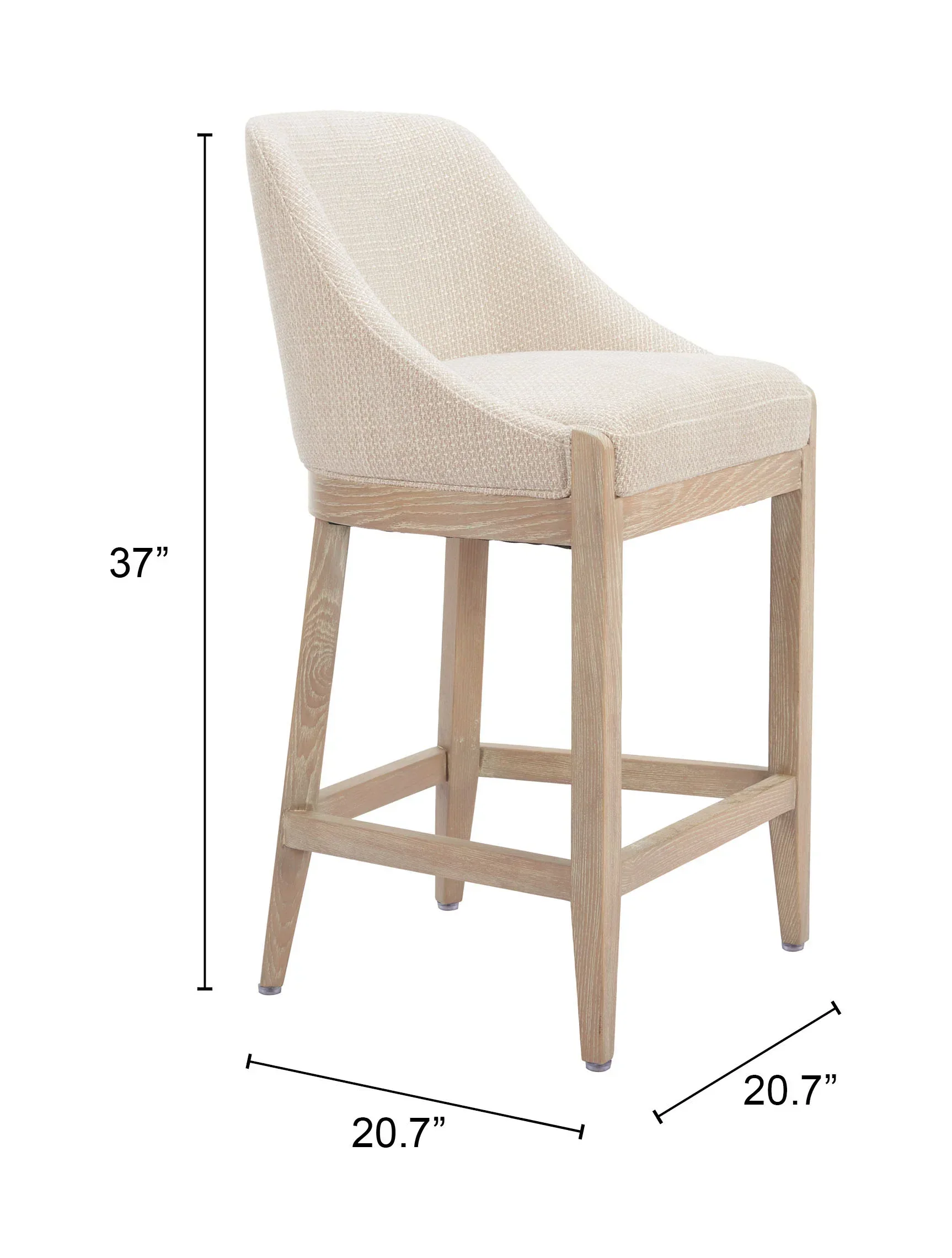 Calmo Counter Stool Beige - Image 5