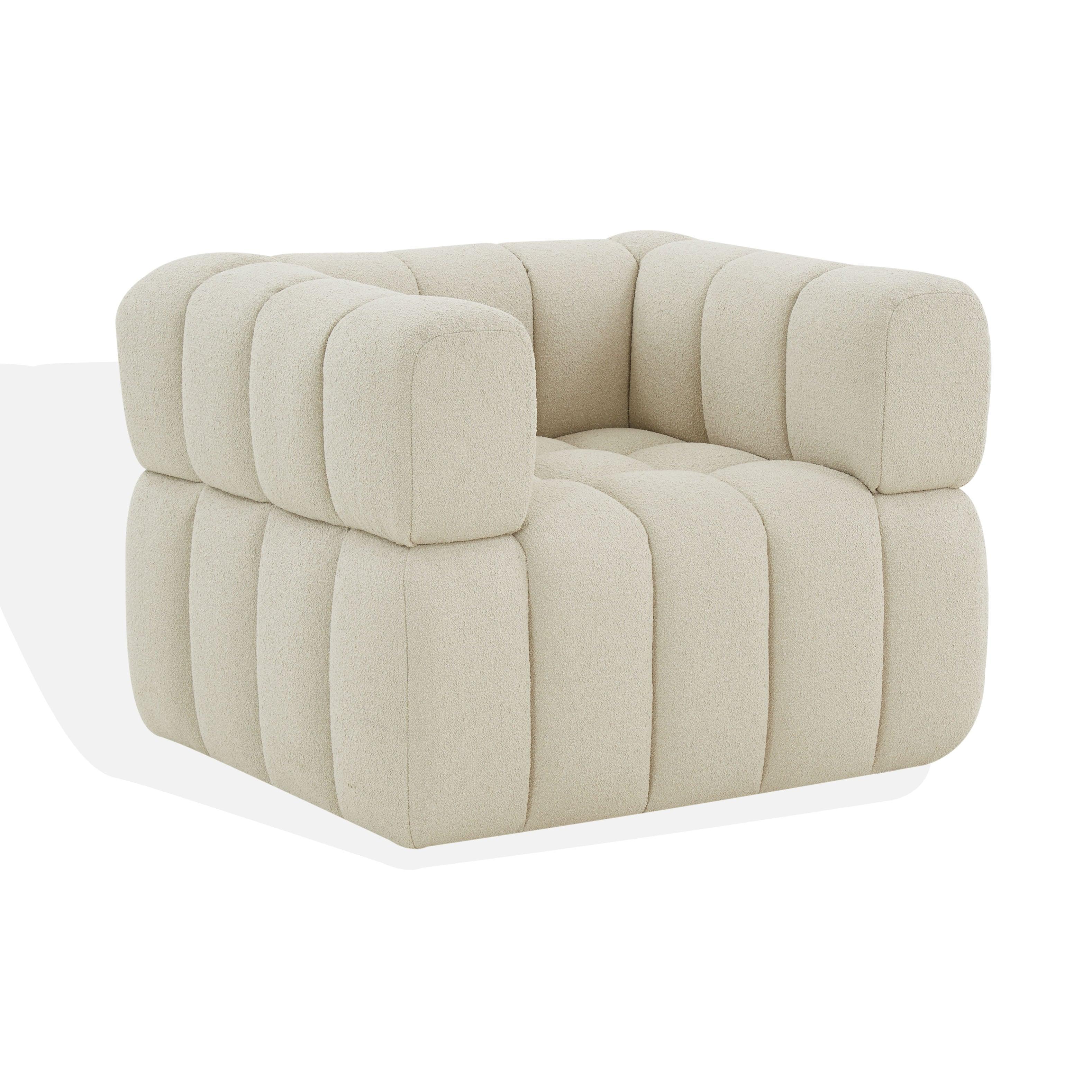 Calyna Tufted Boucle Accent Chair - Image 3