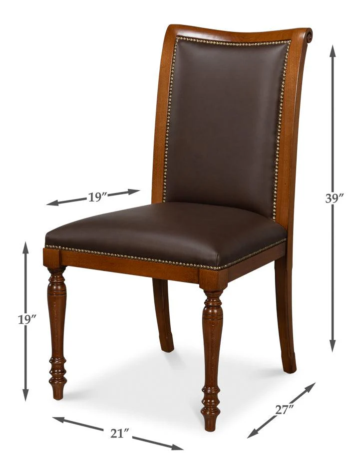 Camile Leather Side Chair - Set of 2 - Image 6