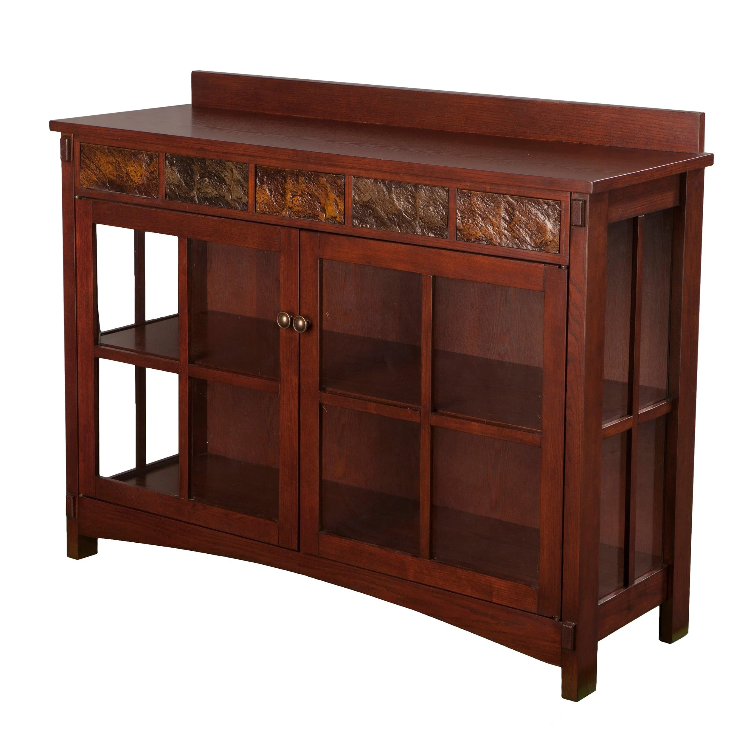 Camino Mission Faux Slate Sideboard and Display Curio - Image 5