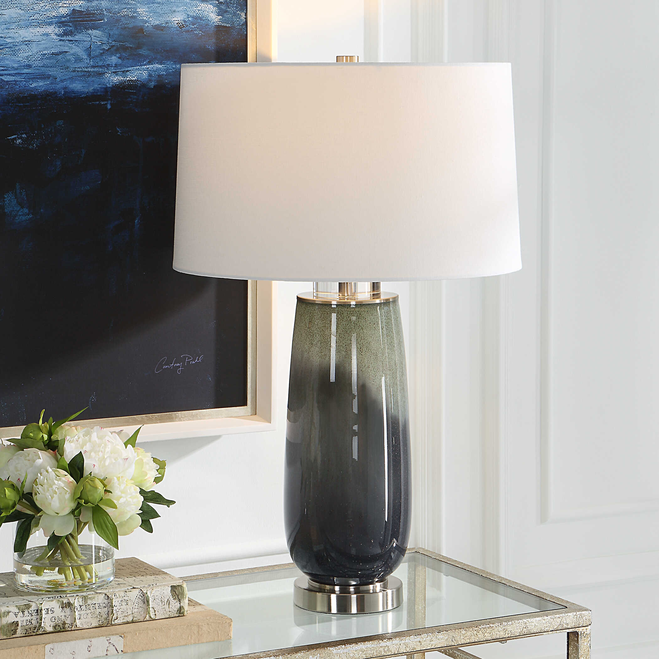 Campa Gray-Blue Table Lamp - Image 2