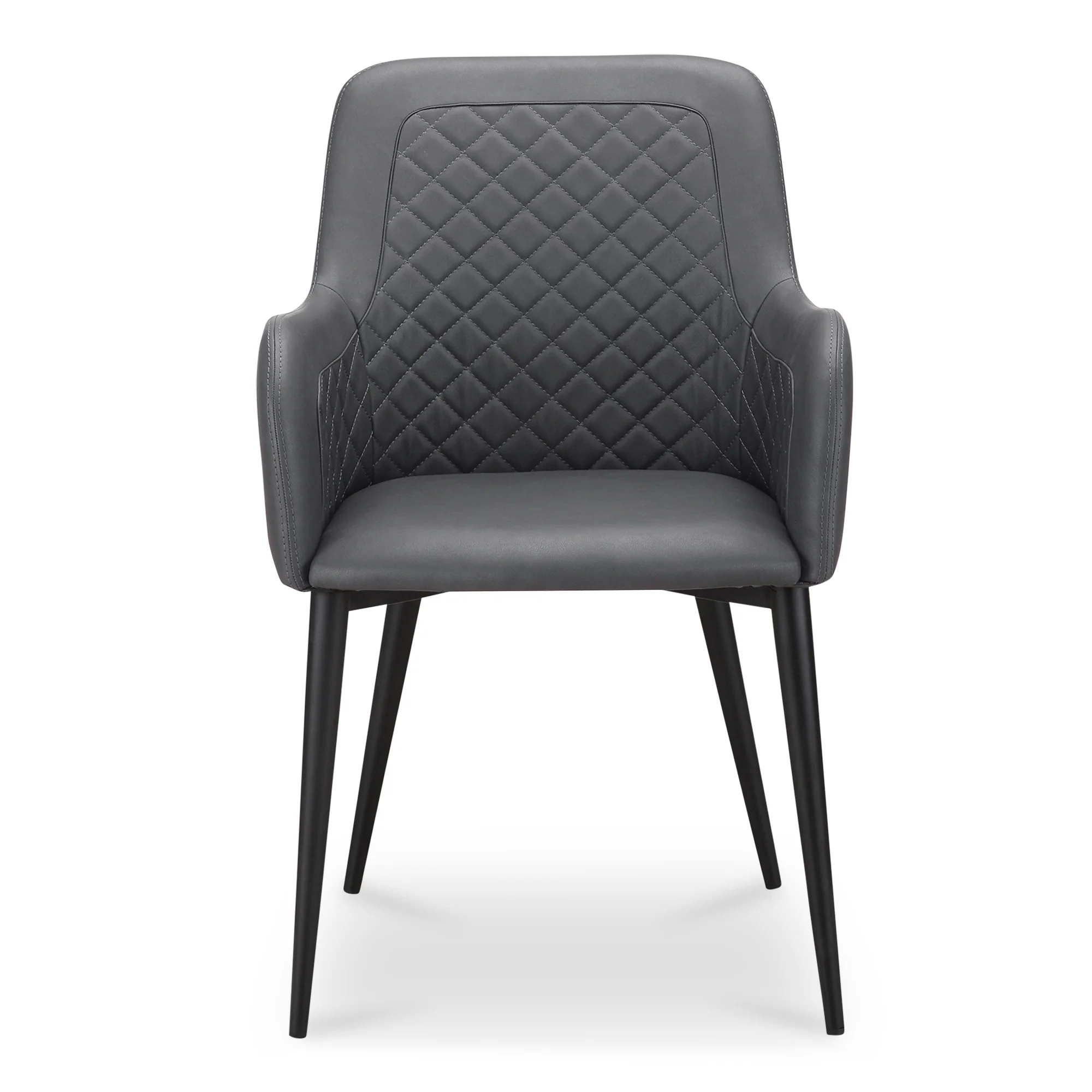 Cantata Dining Chair Mayon Black Vegan Leather - Set of 2 - Image 6