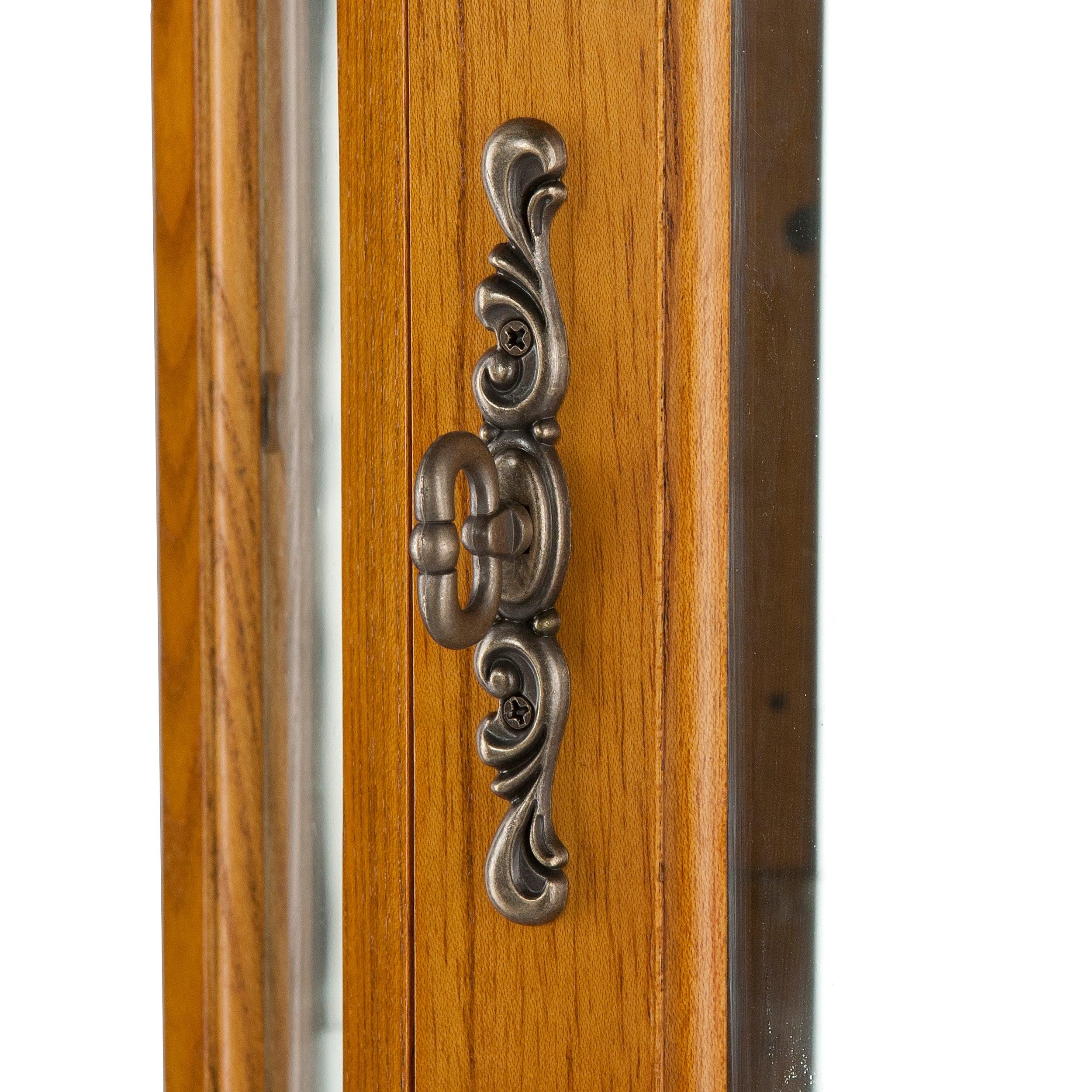 Canterdale Lighted Corner Curio Cabinet - Golden Oak - Image 4