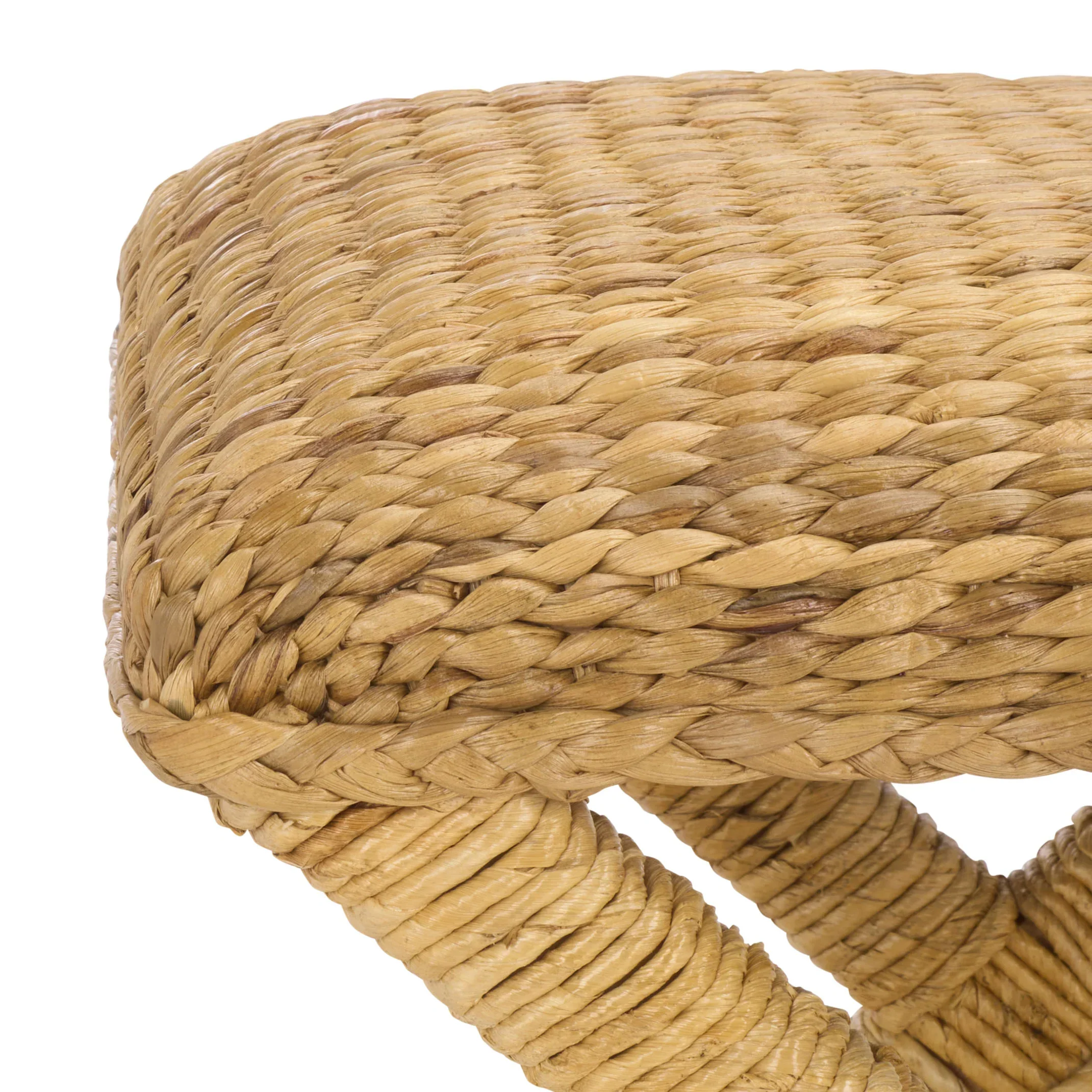 Caprianna Woven Waterhyacinth Stool - Image 4