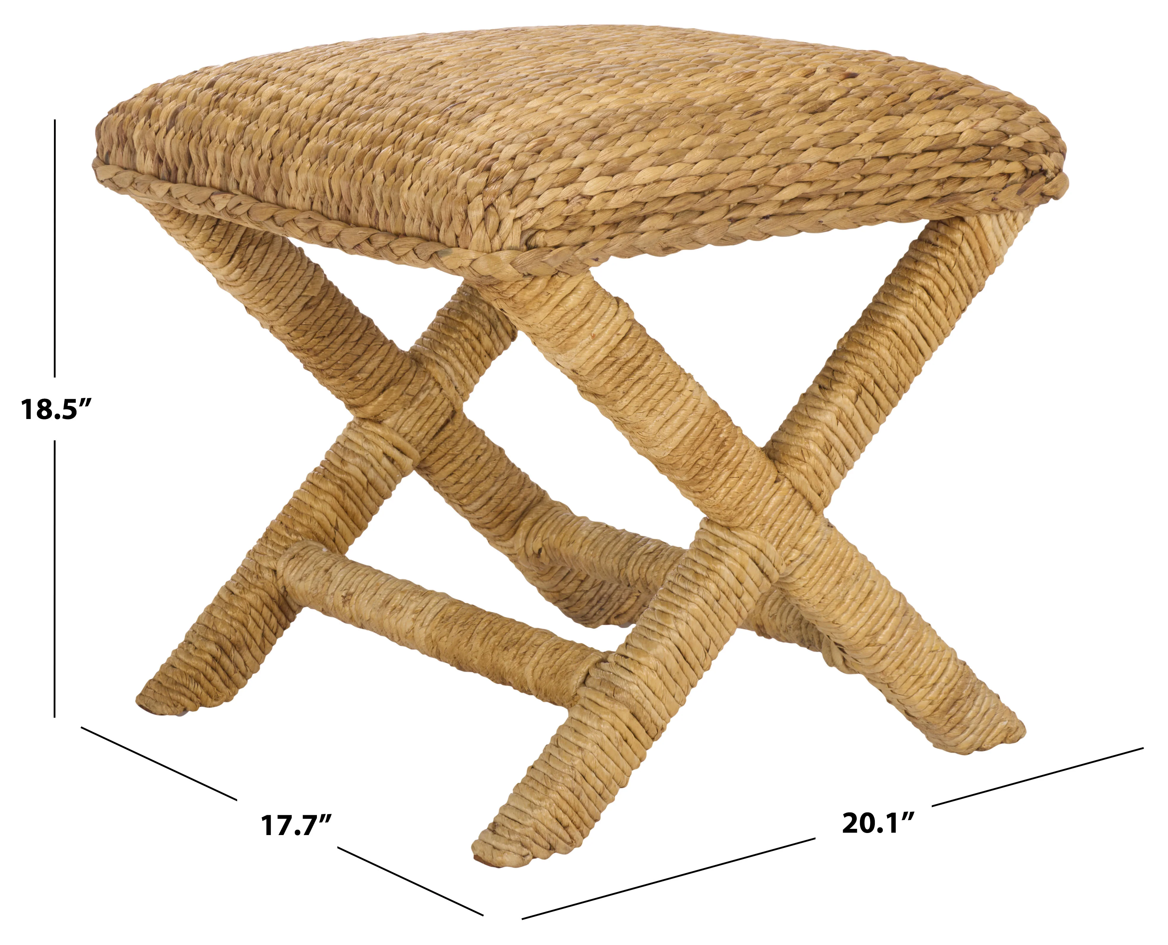 Caprianna Woven Waterhyacinth Stool - Image 6