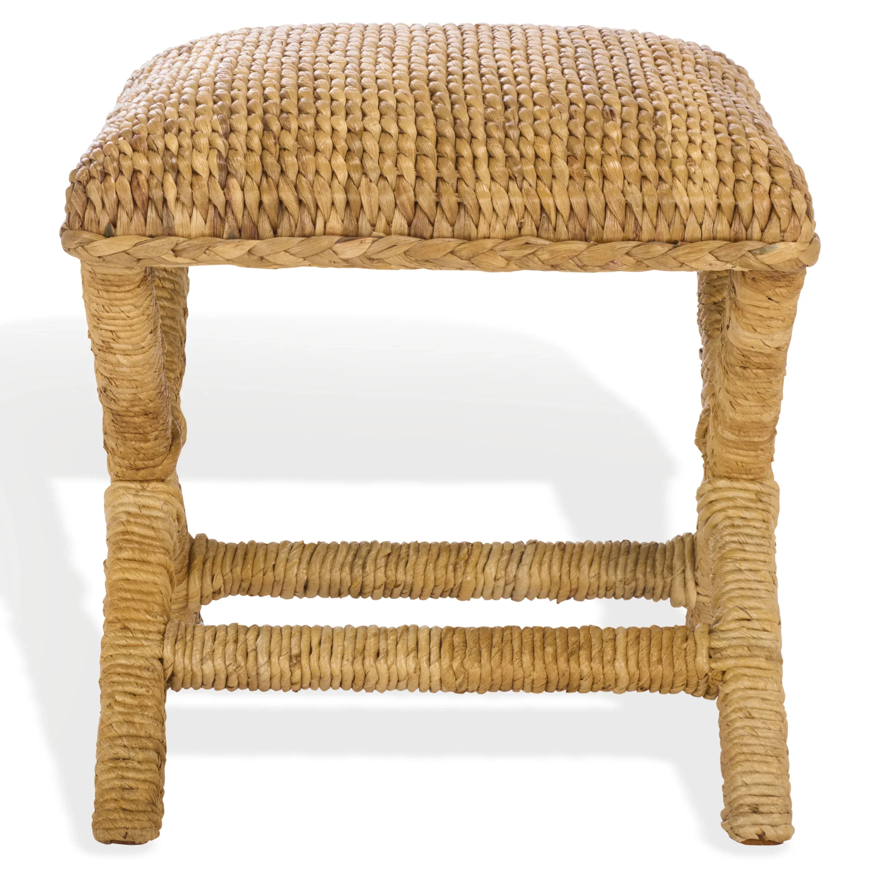 Caprianna Woven Waterhyacinth Stool - Image 8
