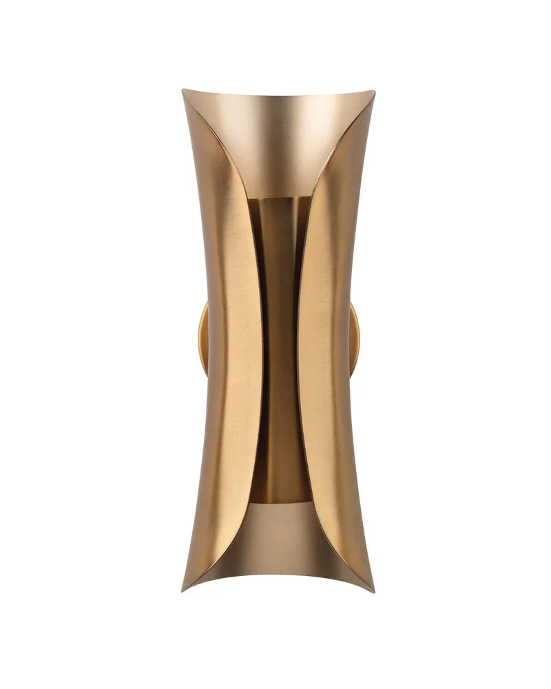 Capsule 1-Light Steel Sconce, Antique Brass