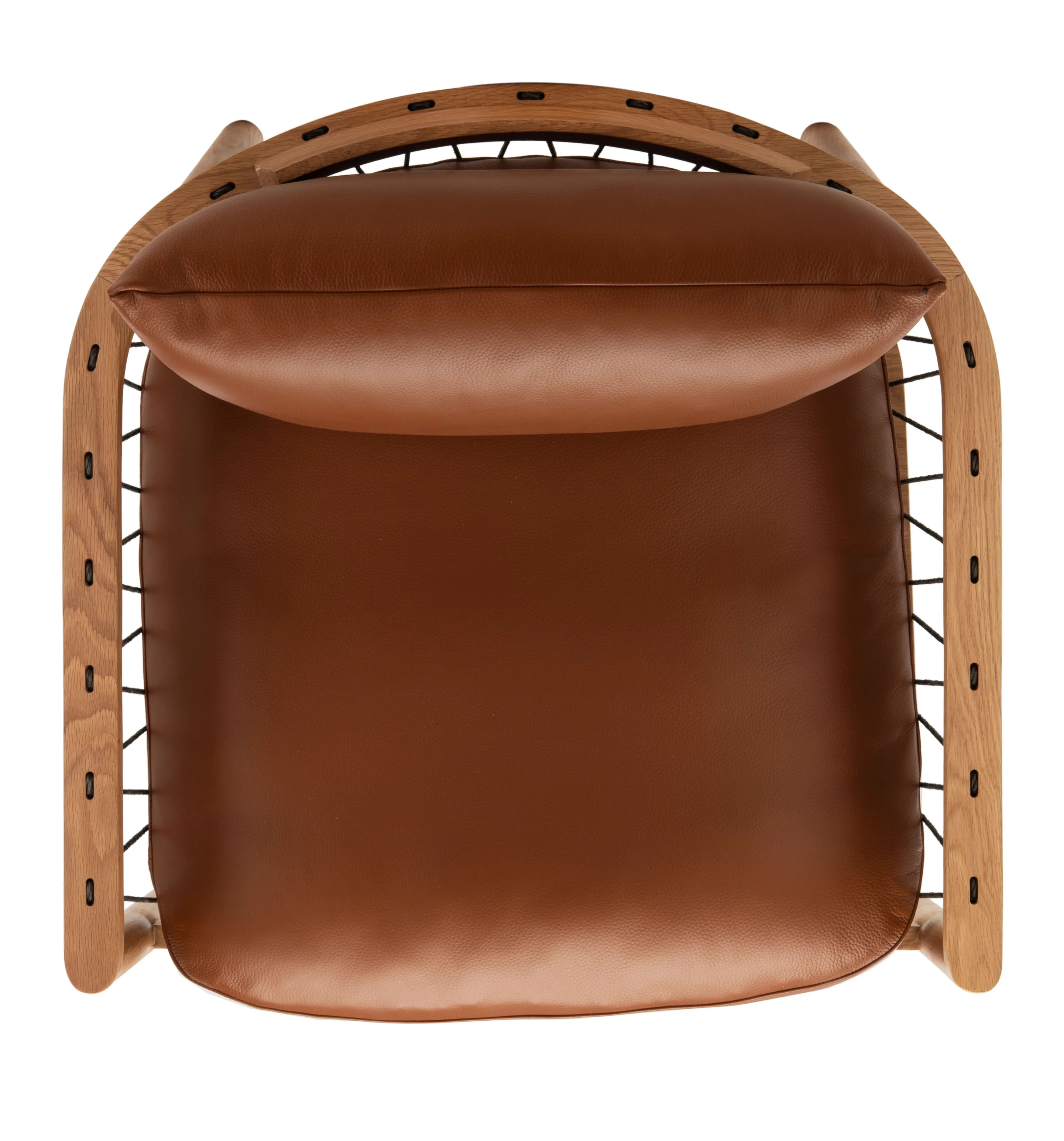 Caramel Mid-Century Leather Chair - Image 11
