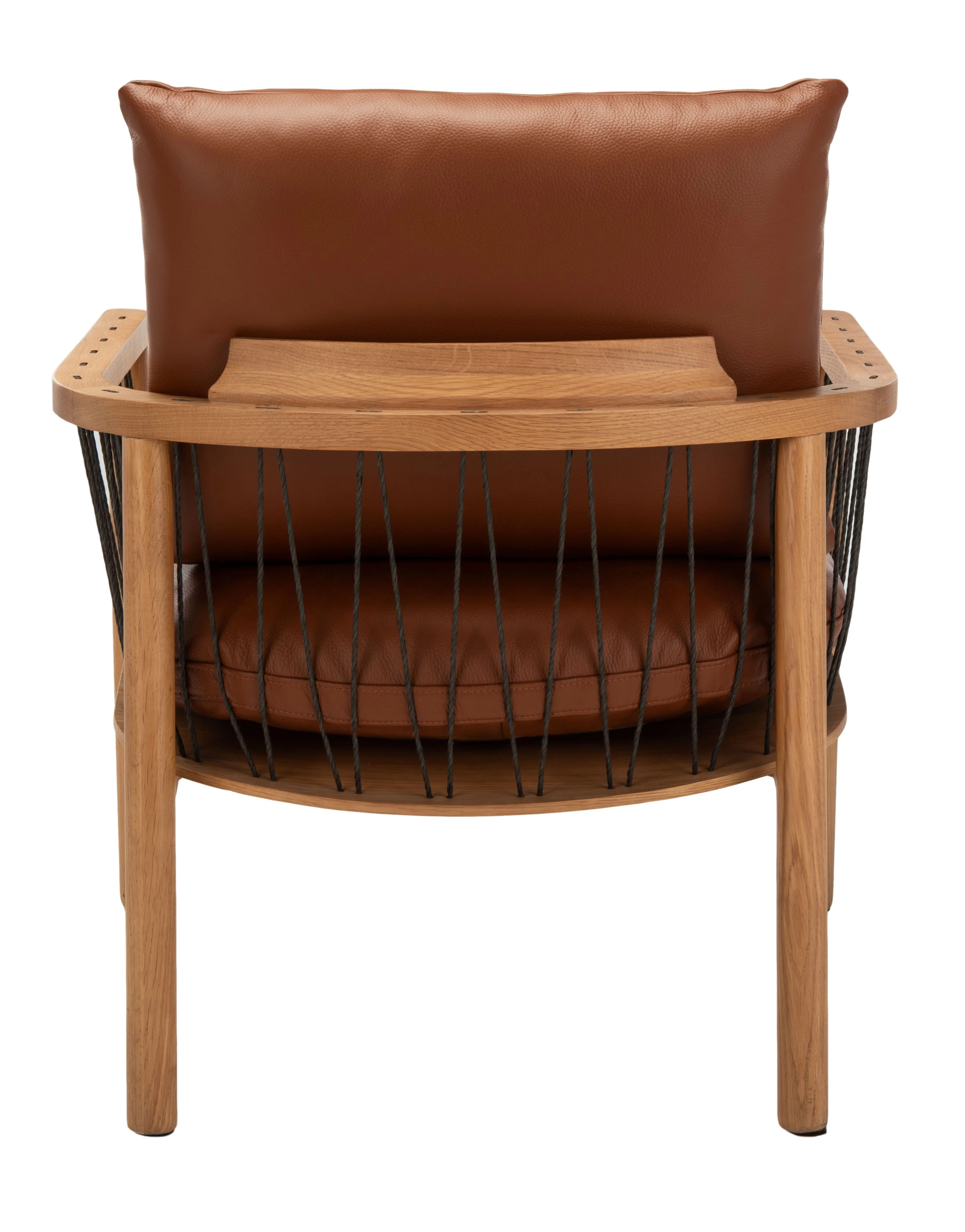 Caramel Mid-Century Leather Chair - Image 4