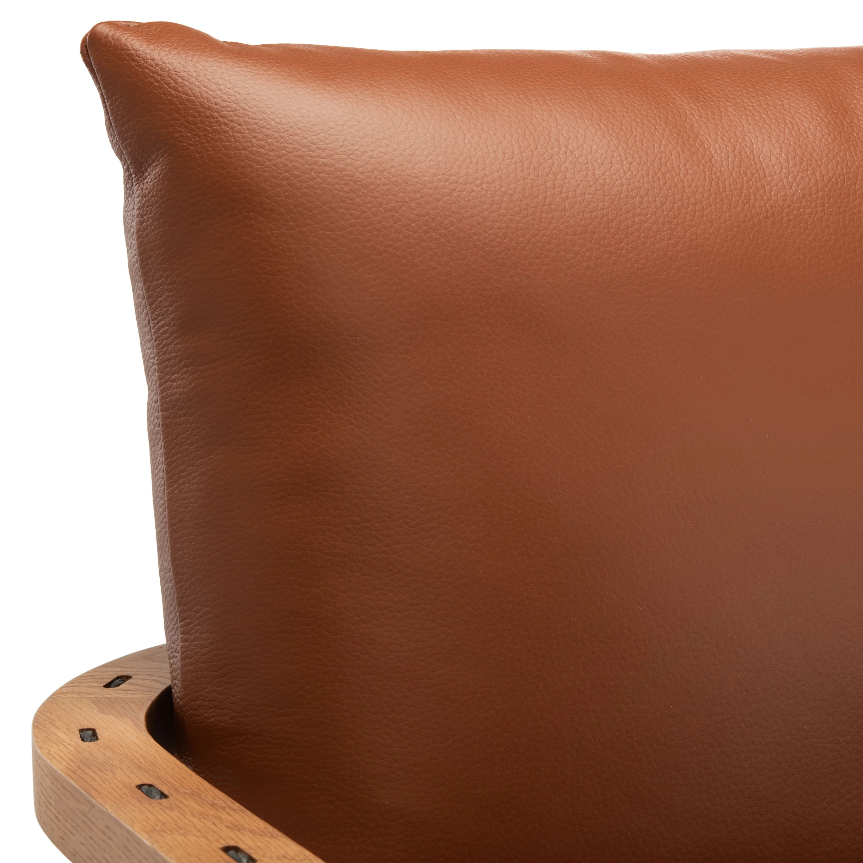 Caramel Mid-Century Leather Chair - Image 5