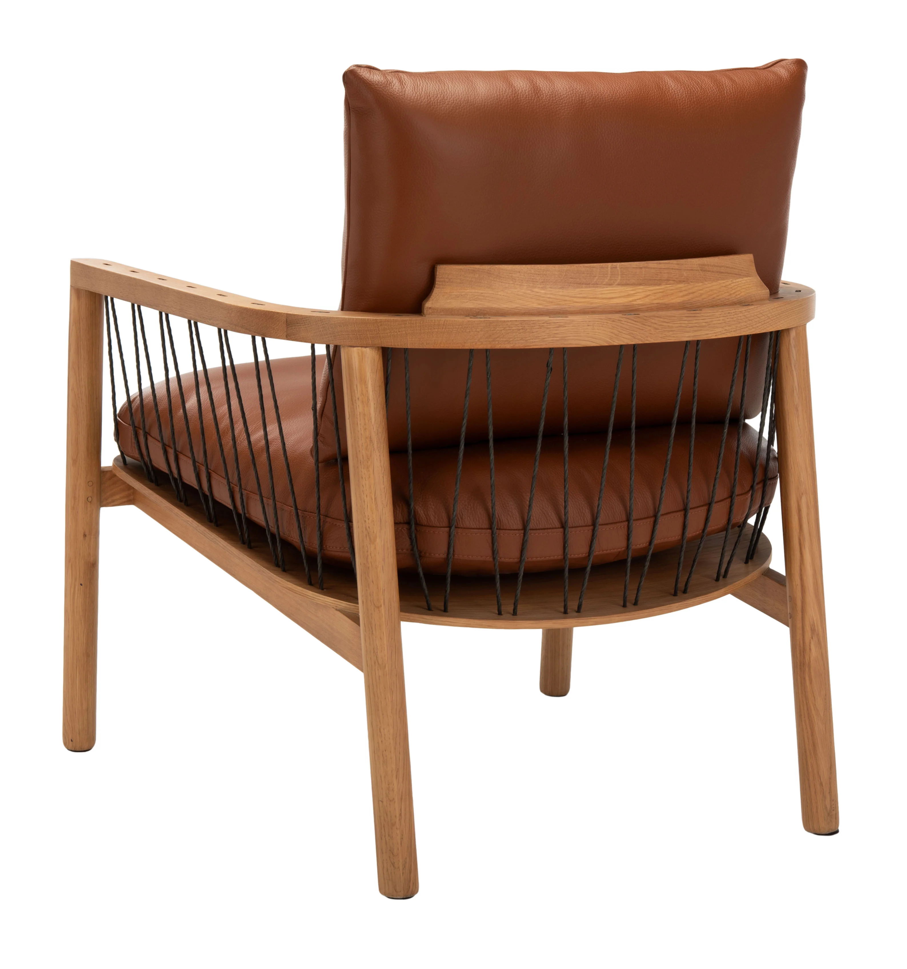 Caramel Mid-Century Leather Chair - Image 7