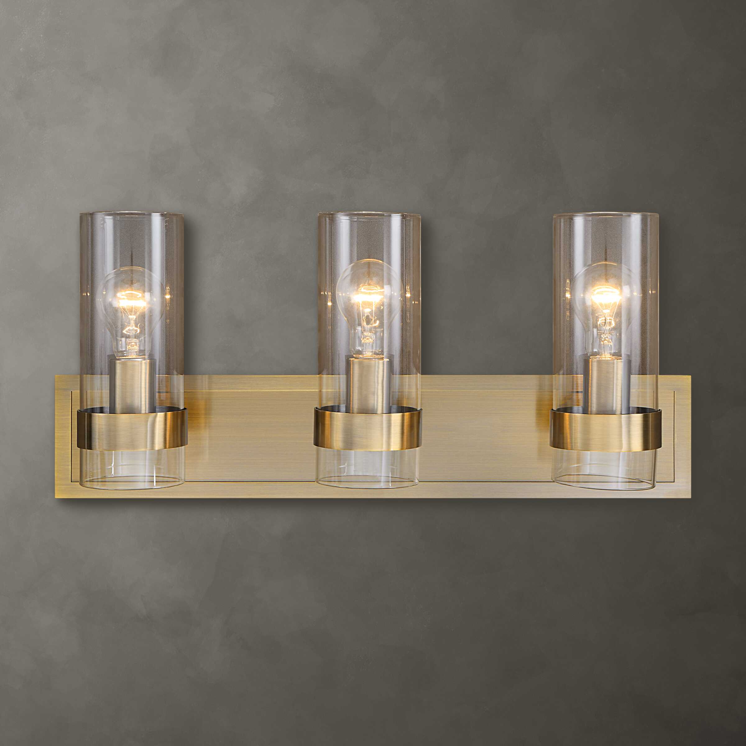 Cardiff Antique Brass 3 Light Vanity - Image 2