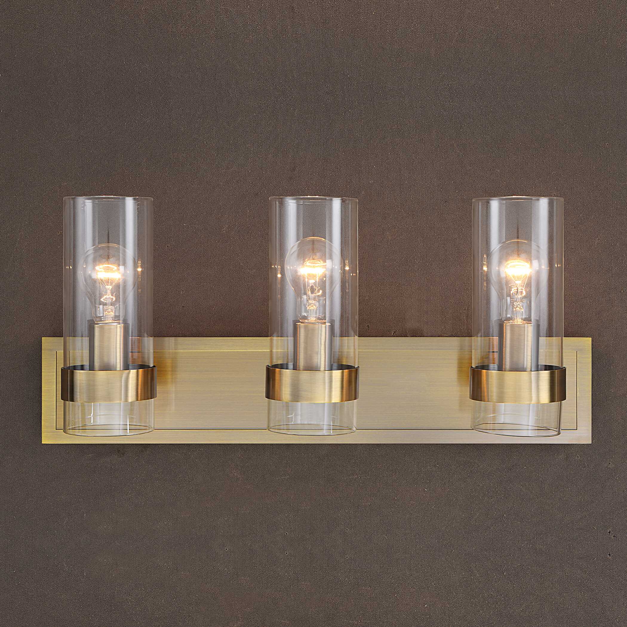 Cardiff Antique Brass 3 Light Vanity - Image 3