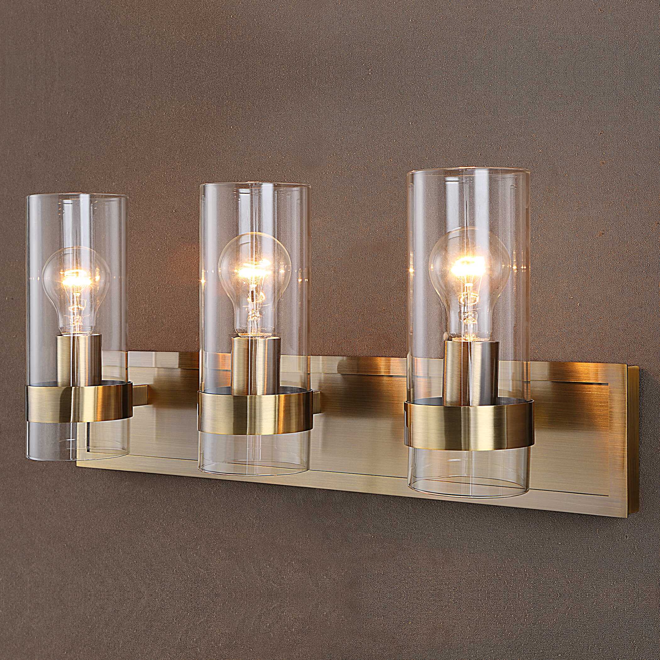 Cardiff Antique Brass 3 Light Vanity - Image 5