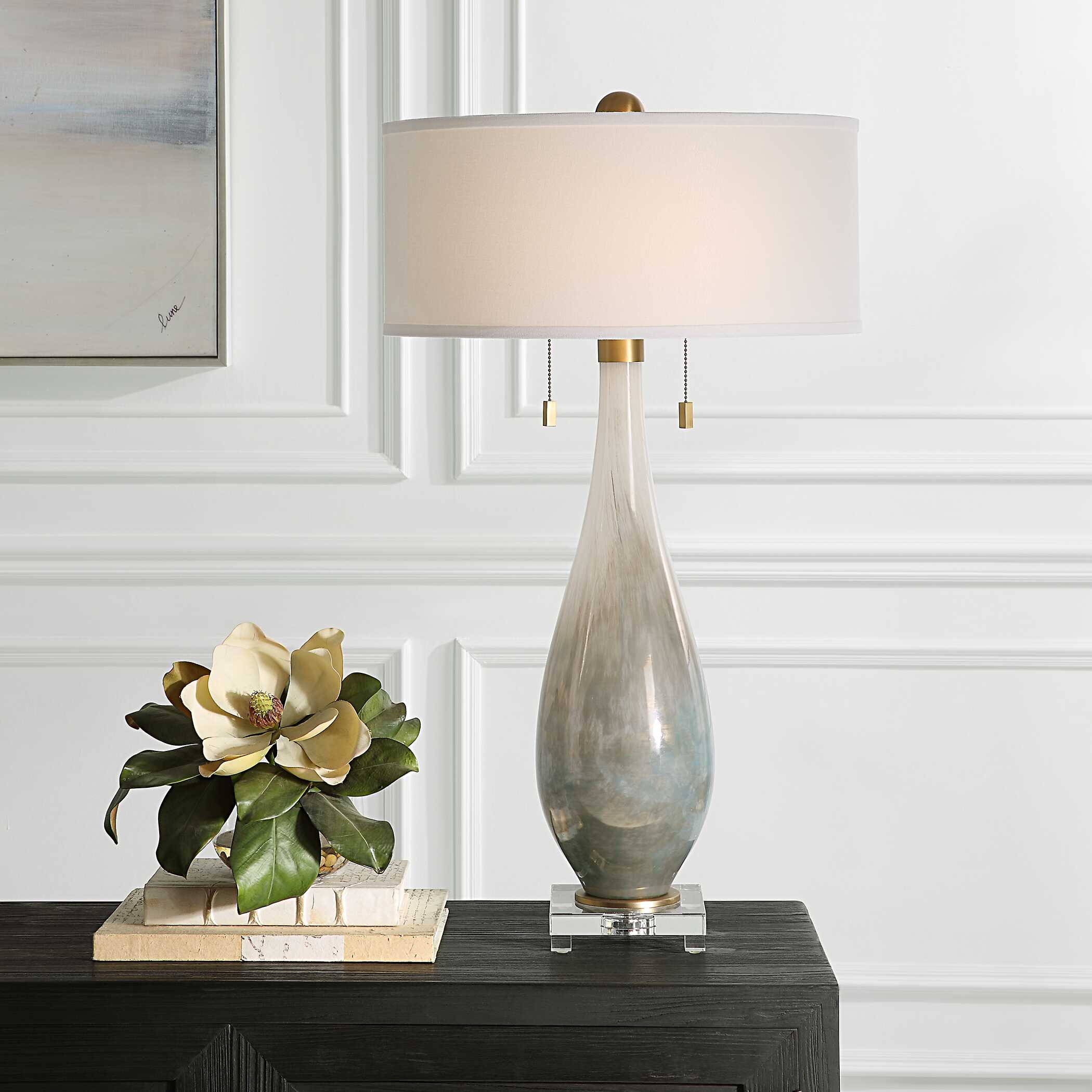 Cardoni Bronze Glass Table Lamp - Image 2