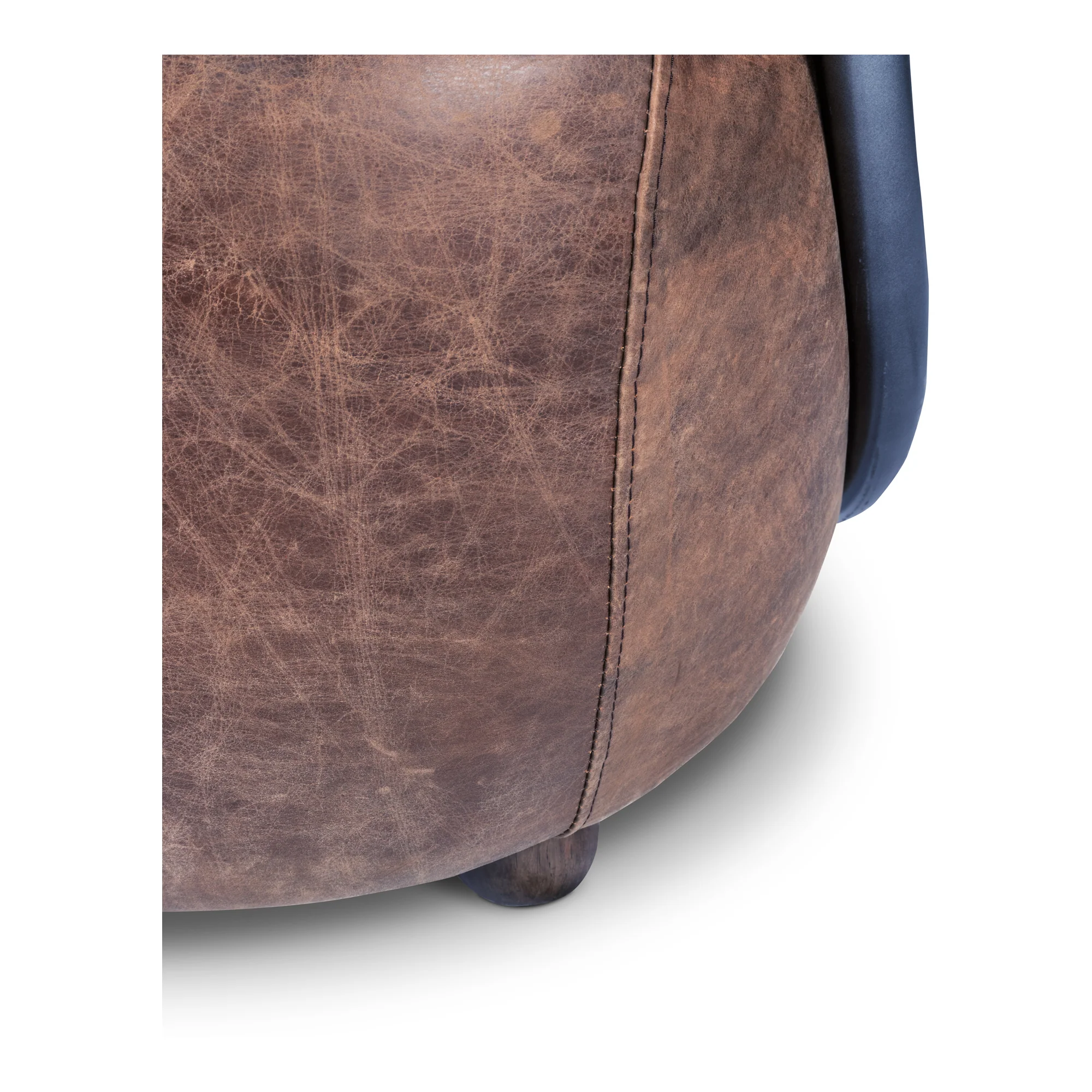 Carlisle Club Chair Grazed Brown Leather - Image 9