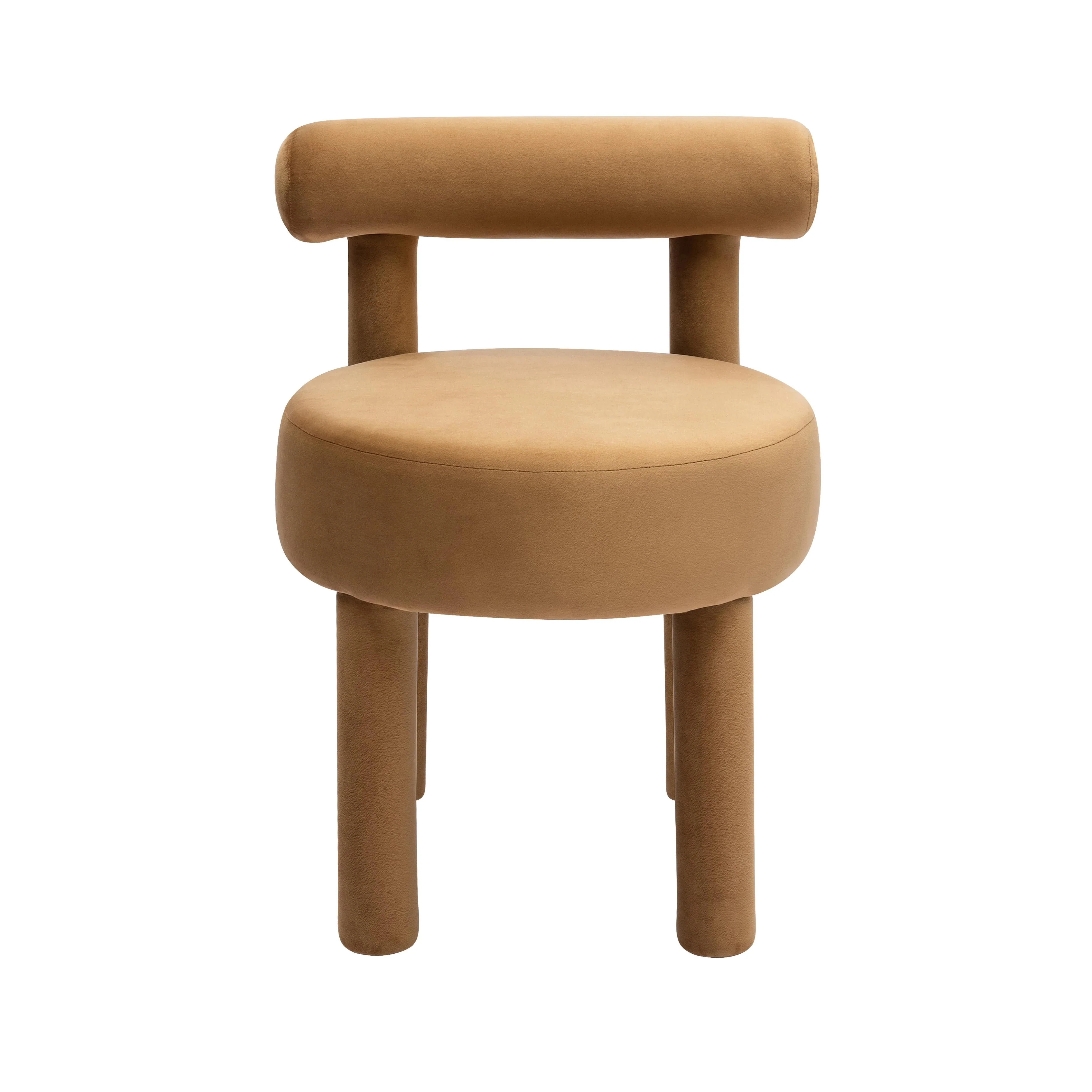 Carmel Cognac Velvet Dining Chair - Set of 2 - Image 3