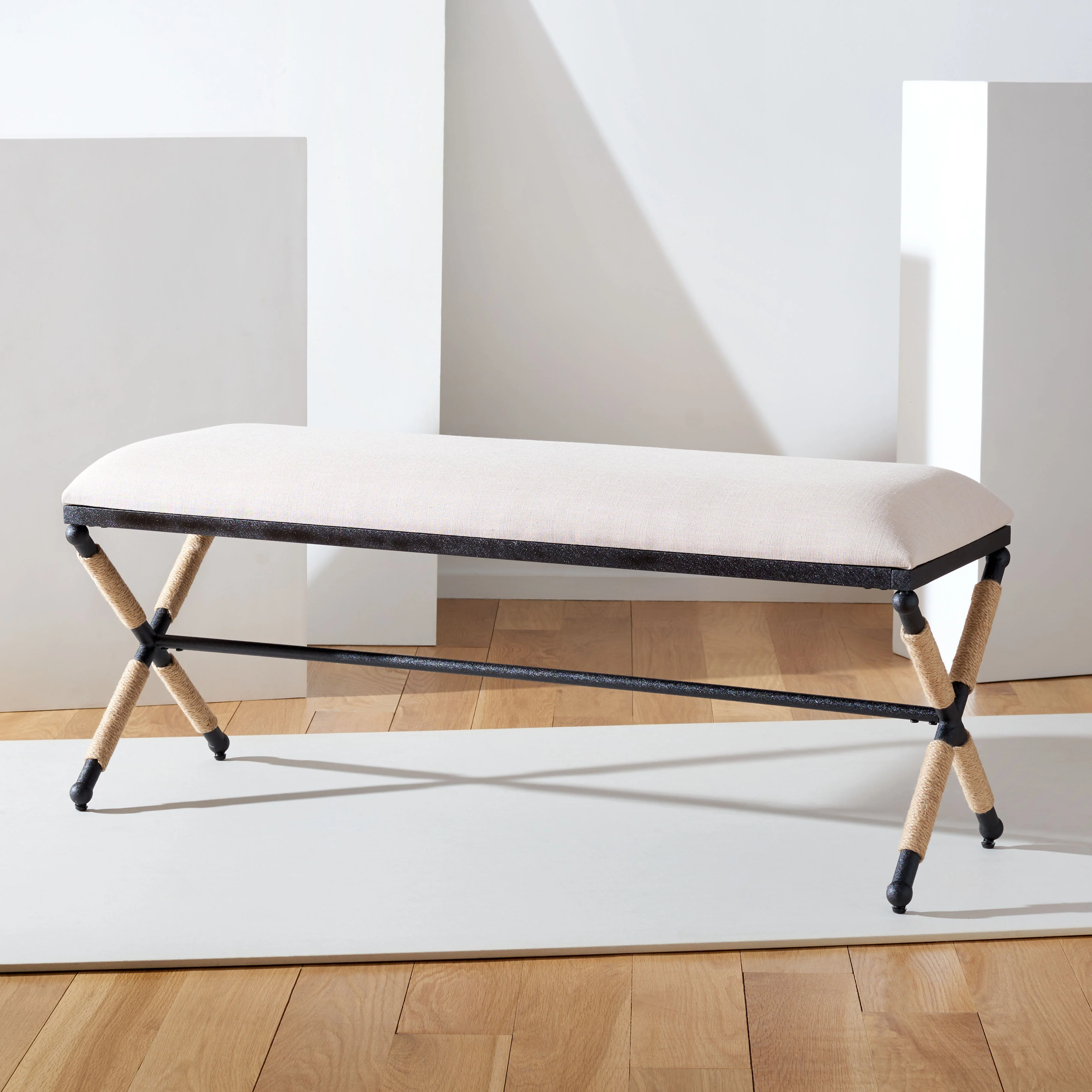 Carmelo Hemp Wrapped Bench - Image 2