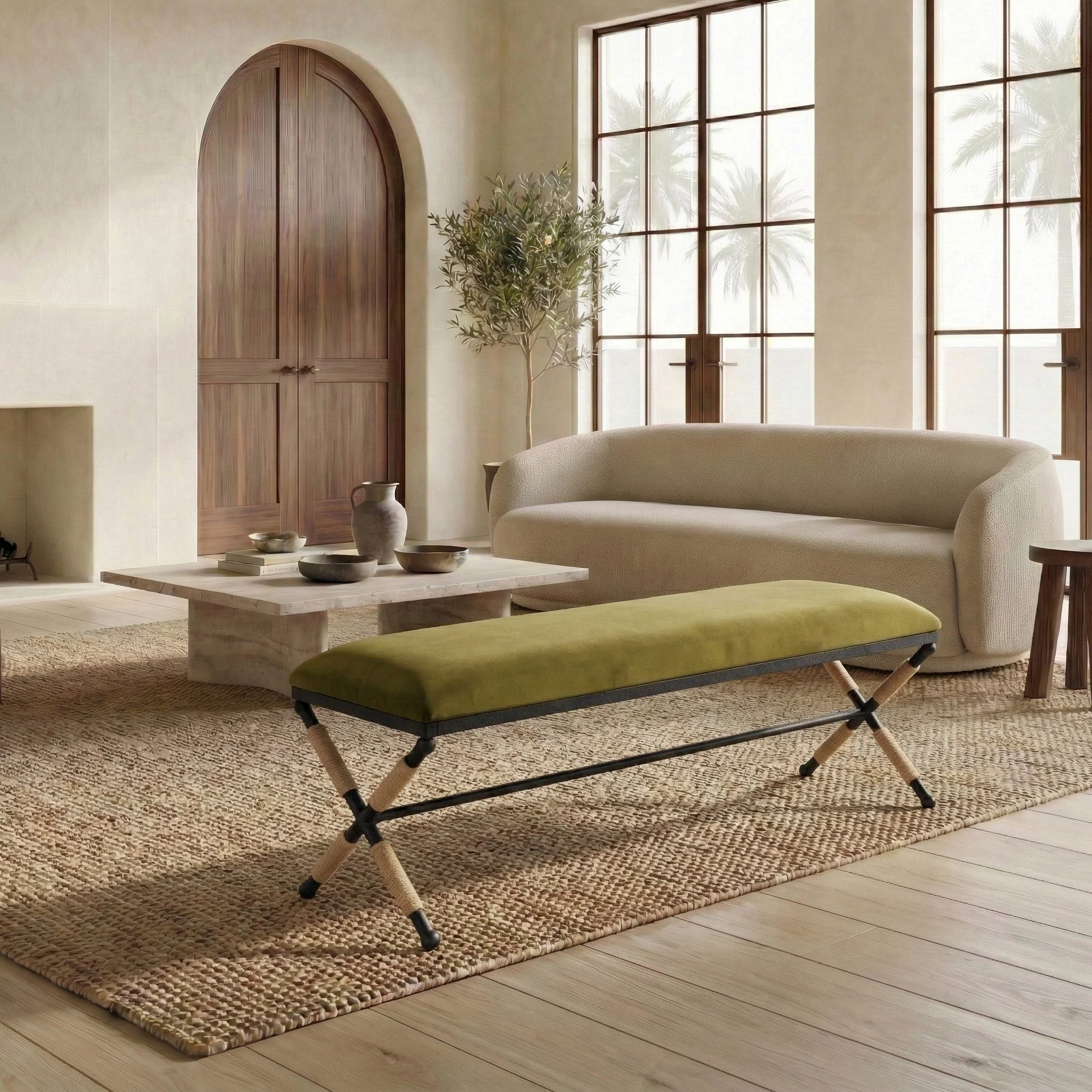 Carmelo Hemp Wrapped Bench - Image 21