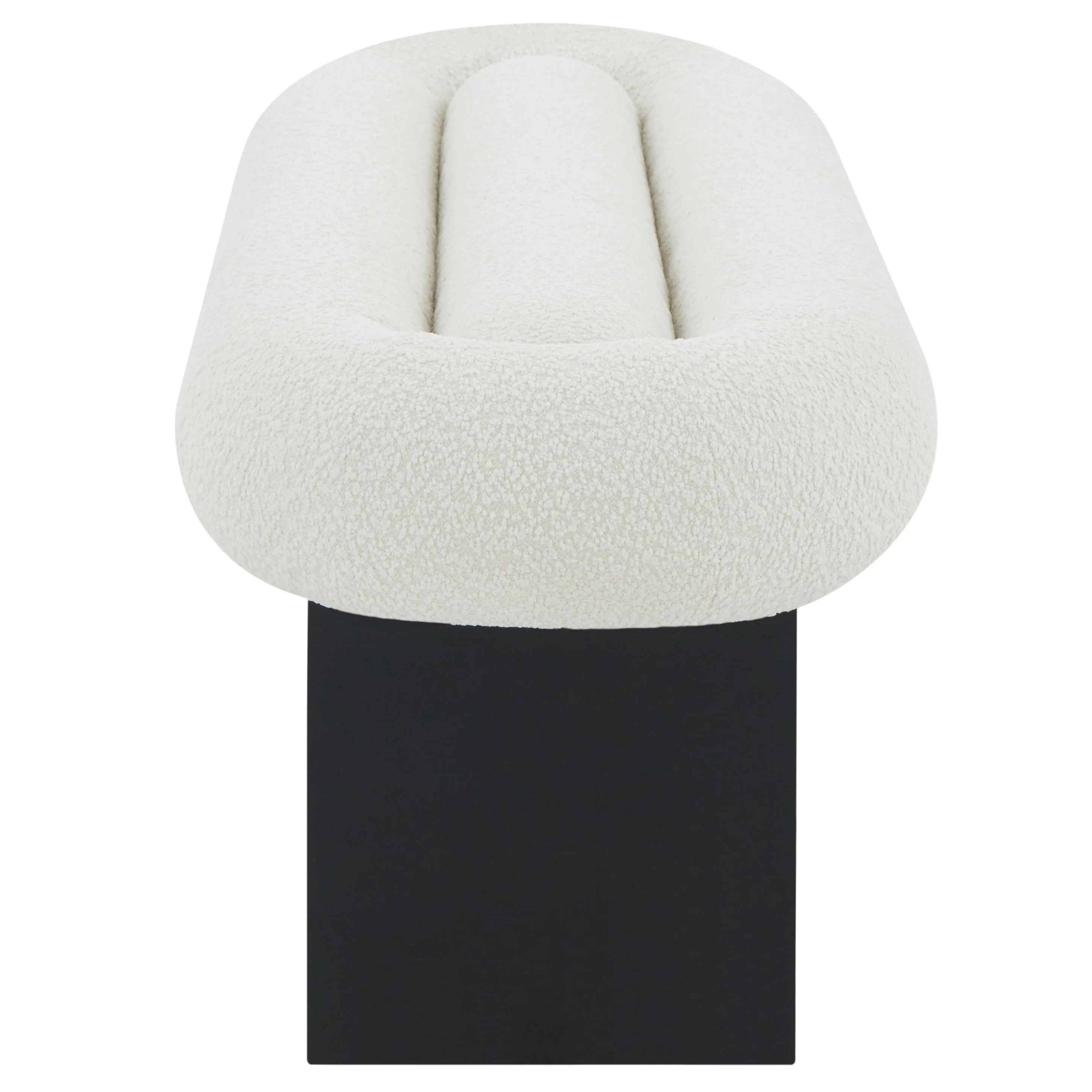 Carsen Boucle And Wood Bench - Image 6