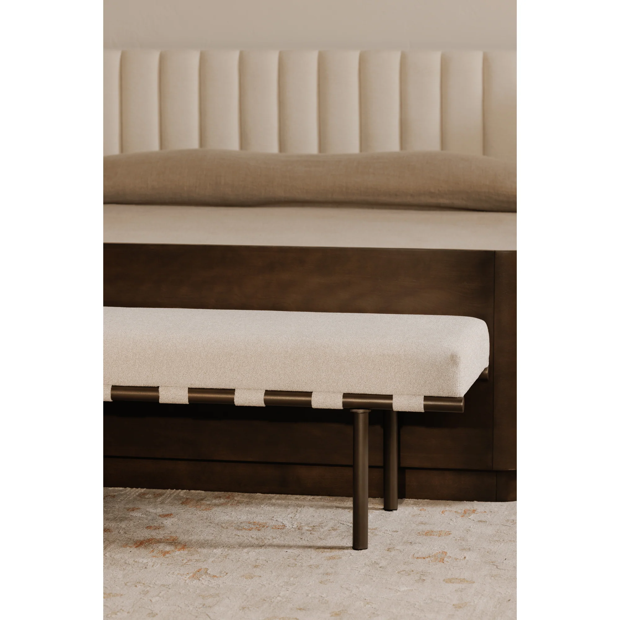 Carson Dining Bench Beige - Image 2