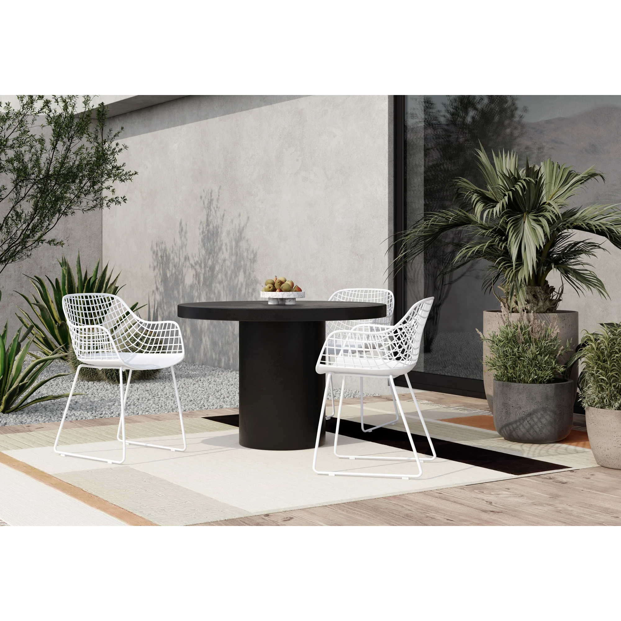 Cassius Outdoor Dining Table Black - Image 2