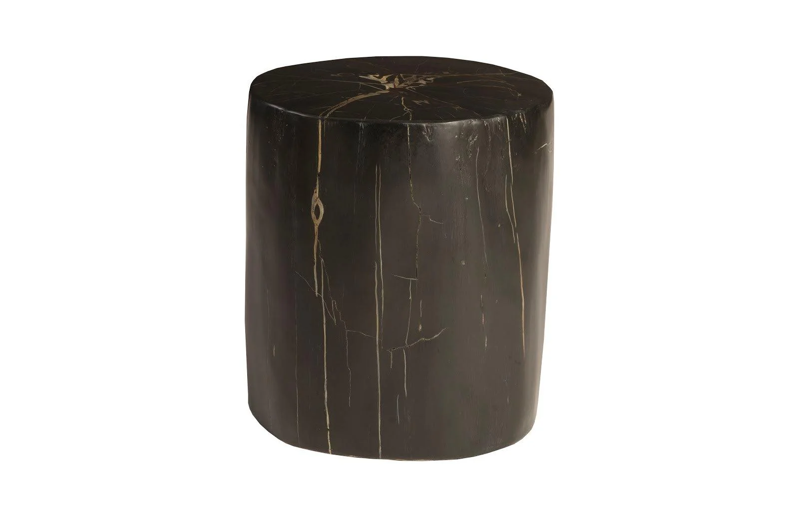 Cast Petrified Wood Stool, Resin - Image 4