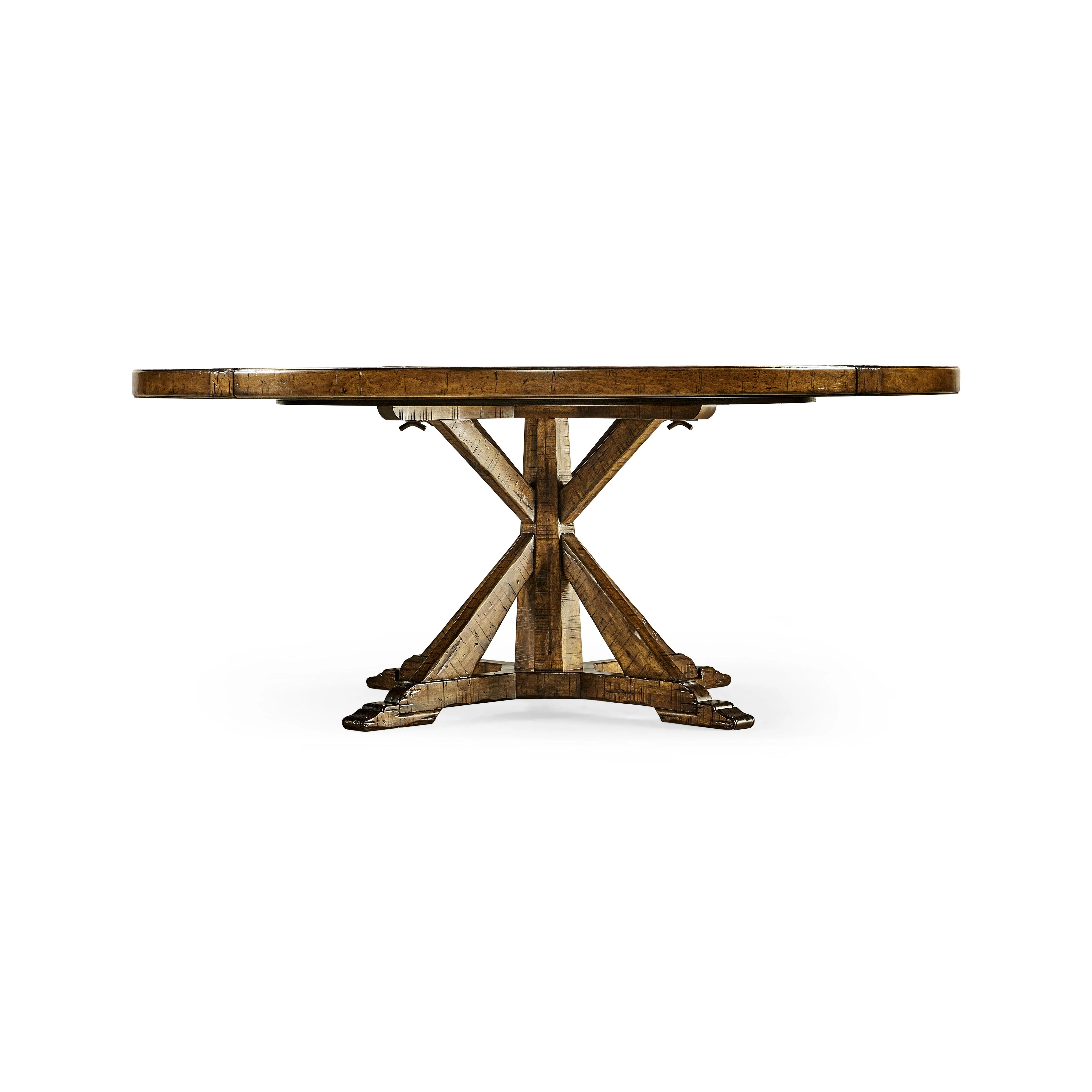 Casual Accents Country Walnut Round Dining Table 72" - Image 2