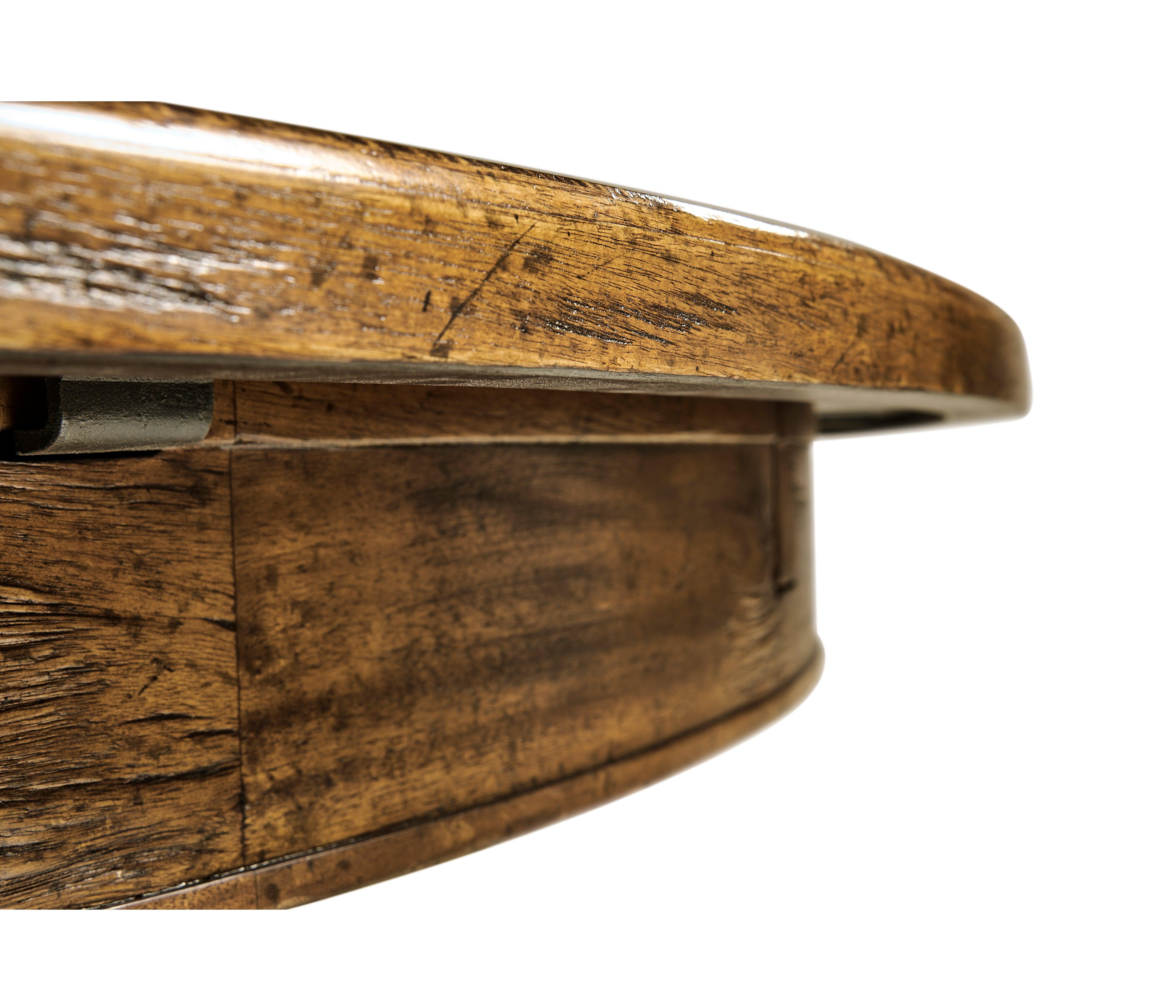 Casual Accents Country Walnut Round Extendable Dining Table 59" - Image 9