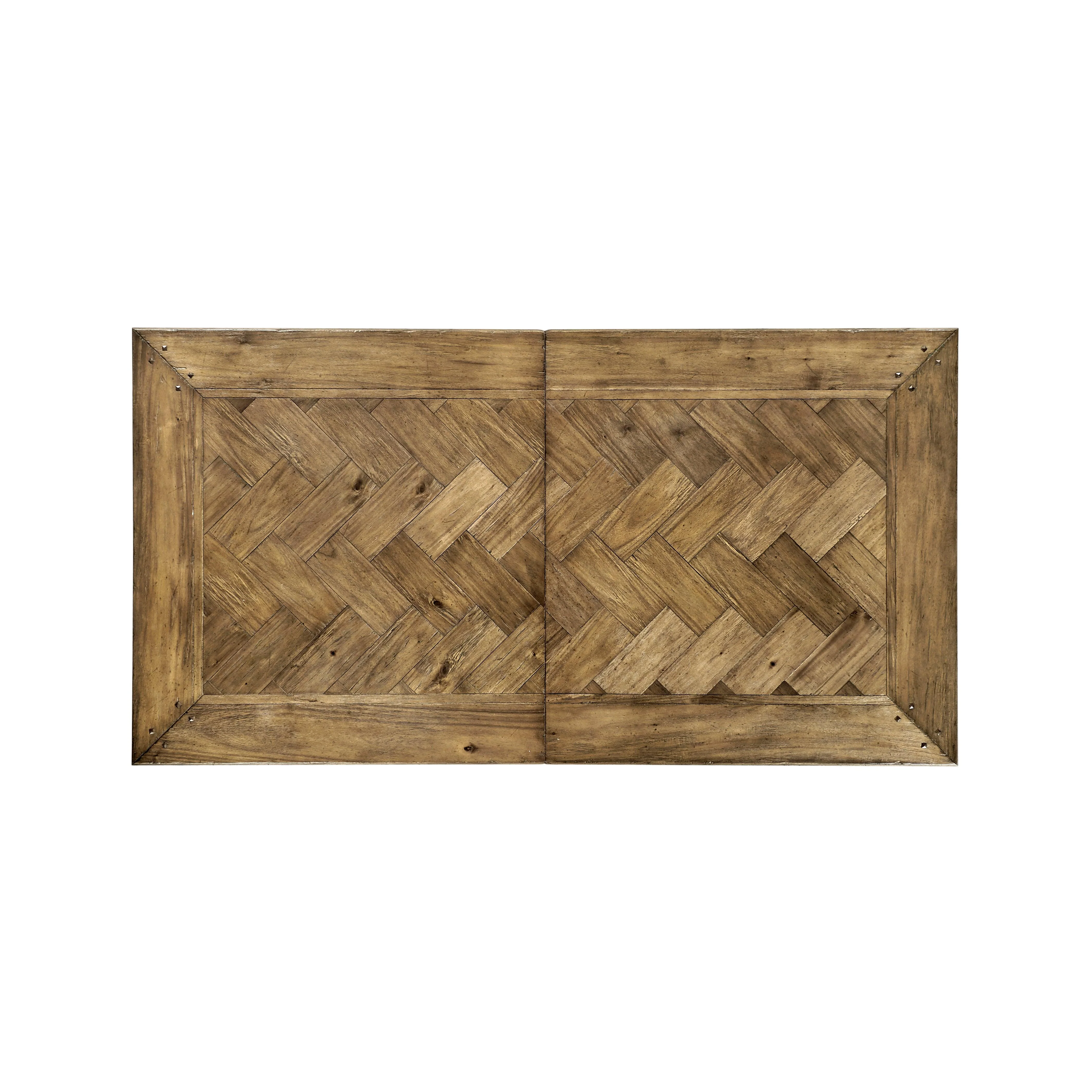 Casual Accents Medium Driftwood Parquet Top Dining Table - Image 3