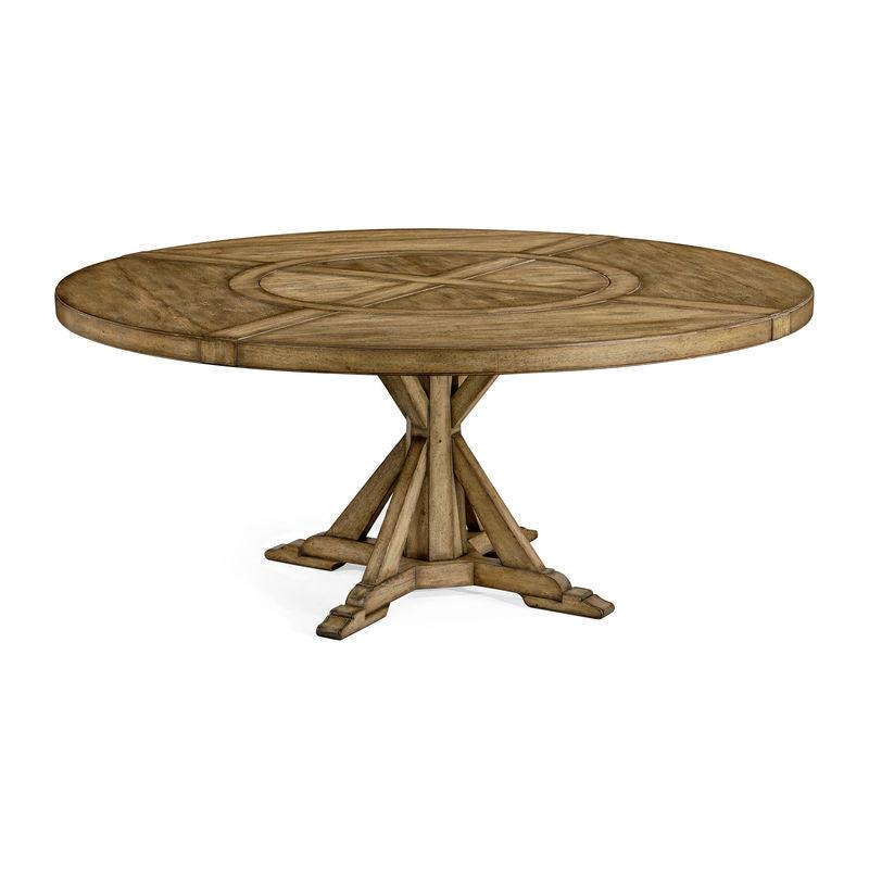 Casually Country Round 72" Solid Wood Dining Table