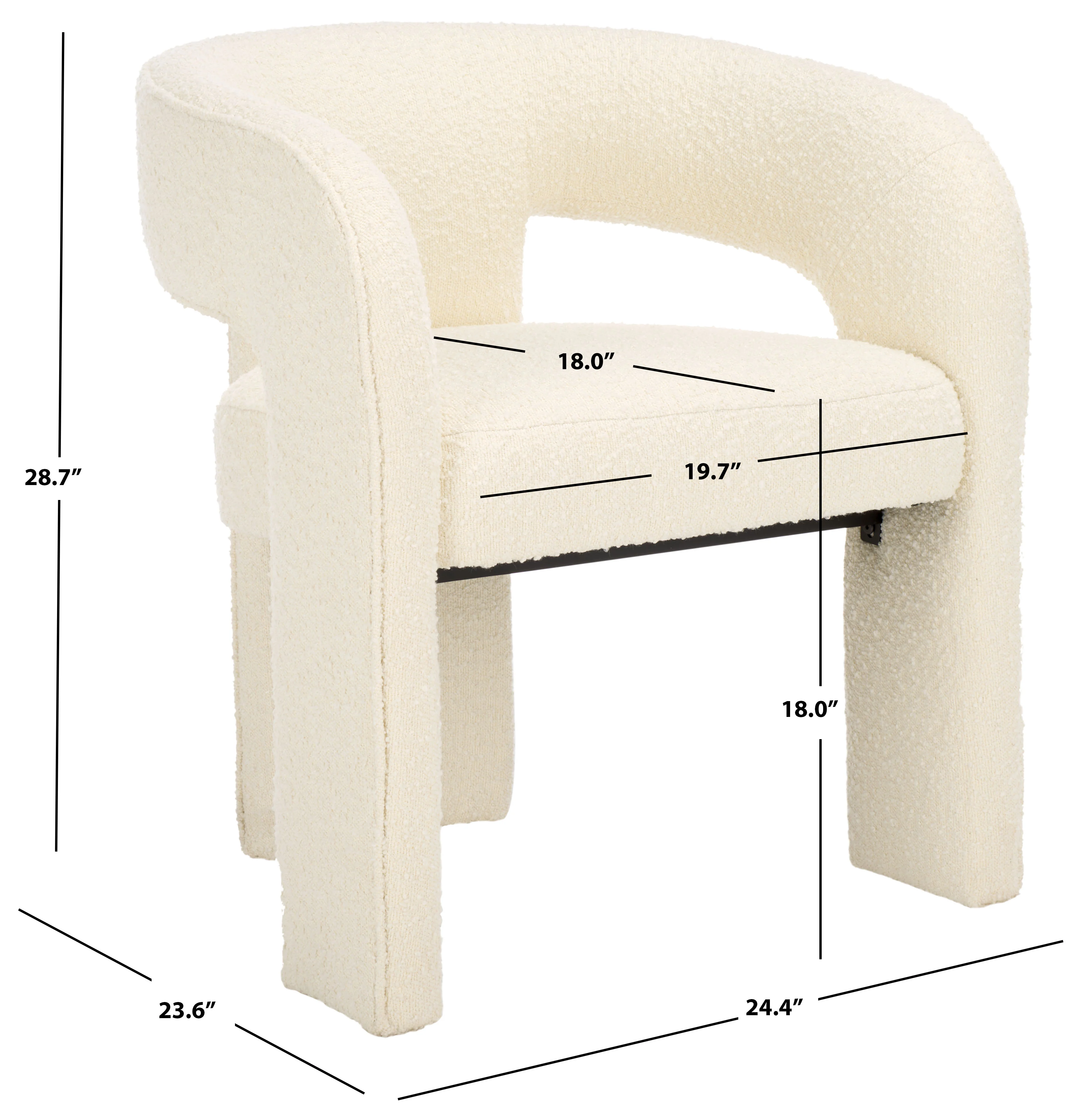 Catharia 3 Leg Dining Chair - Image 7