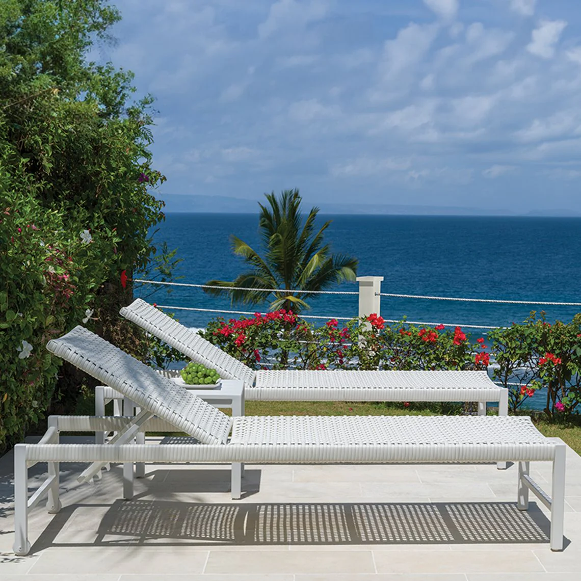 Catherine Adj. Chaise Lounge W/Wheels - Aluminum - Image 2