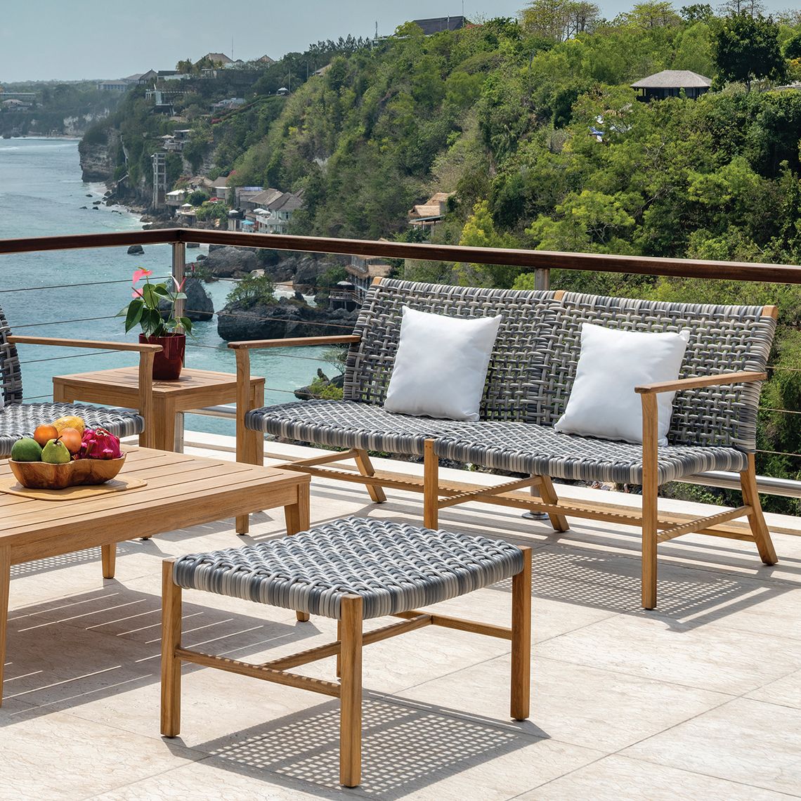 Catherine Club Settee Teak - Image 2