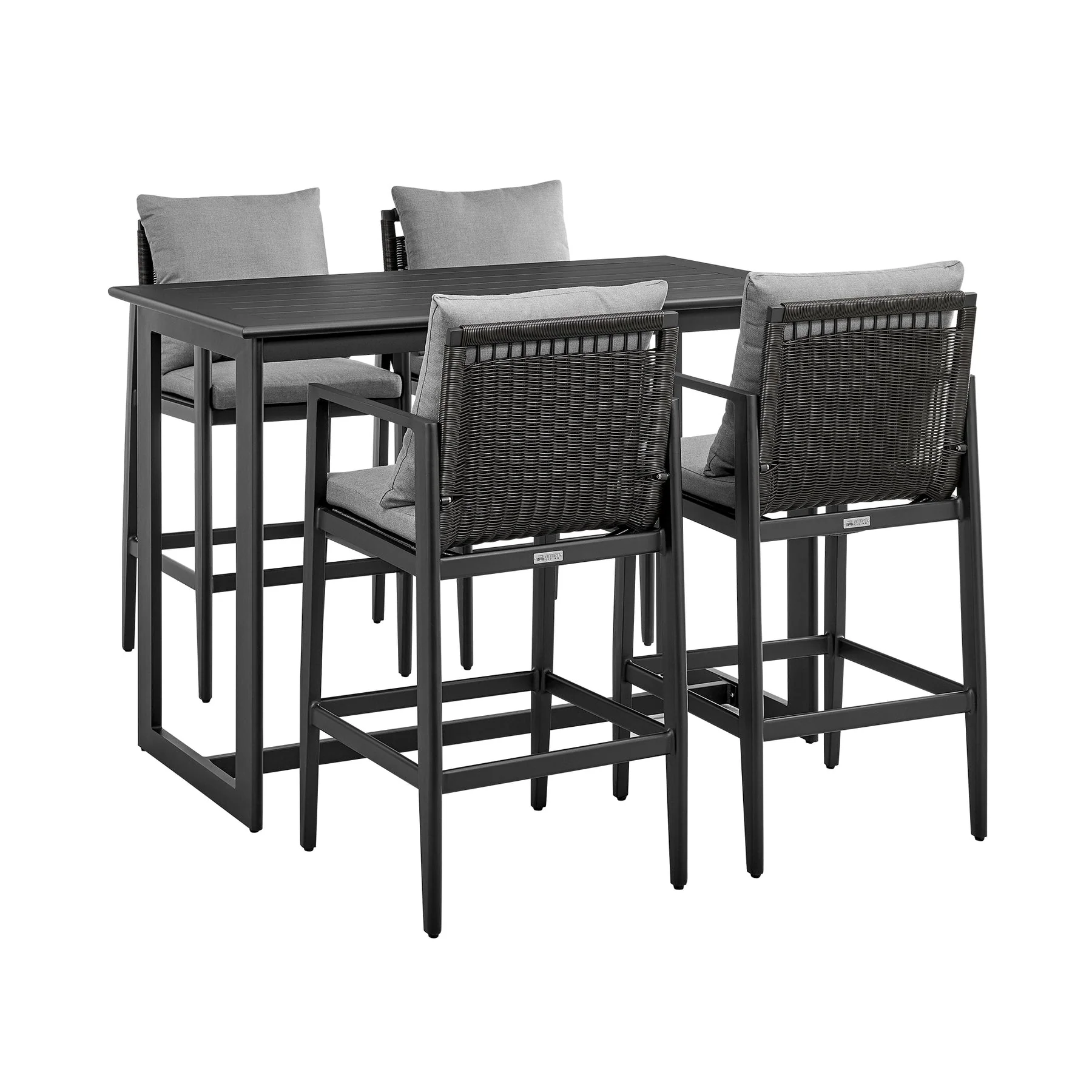 Cayman Outdoor Patio 5-Piece Bar Table Set