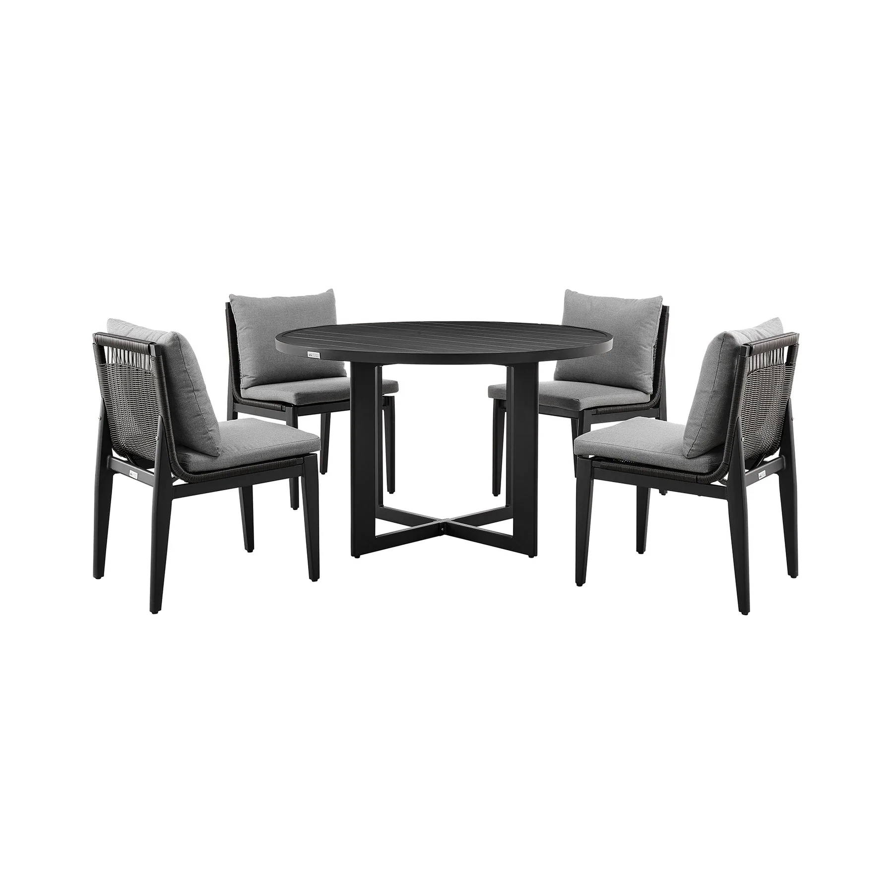 Cayman Outdoor Patio 5-Piece Round Dining Table Set