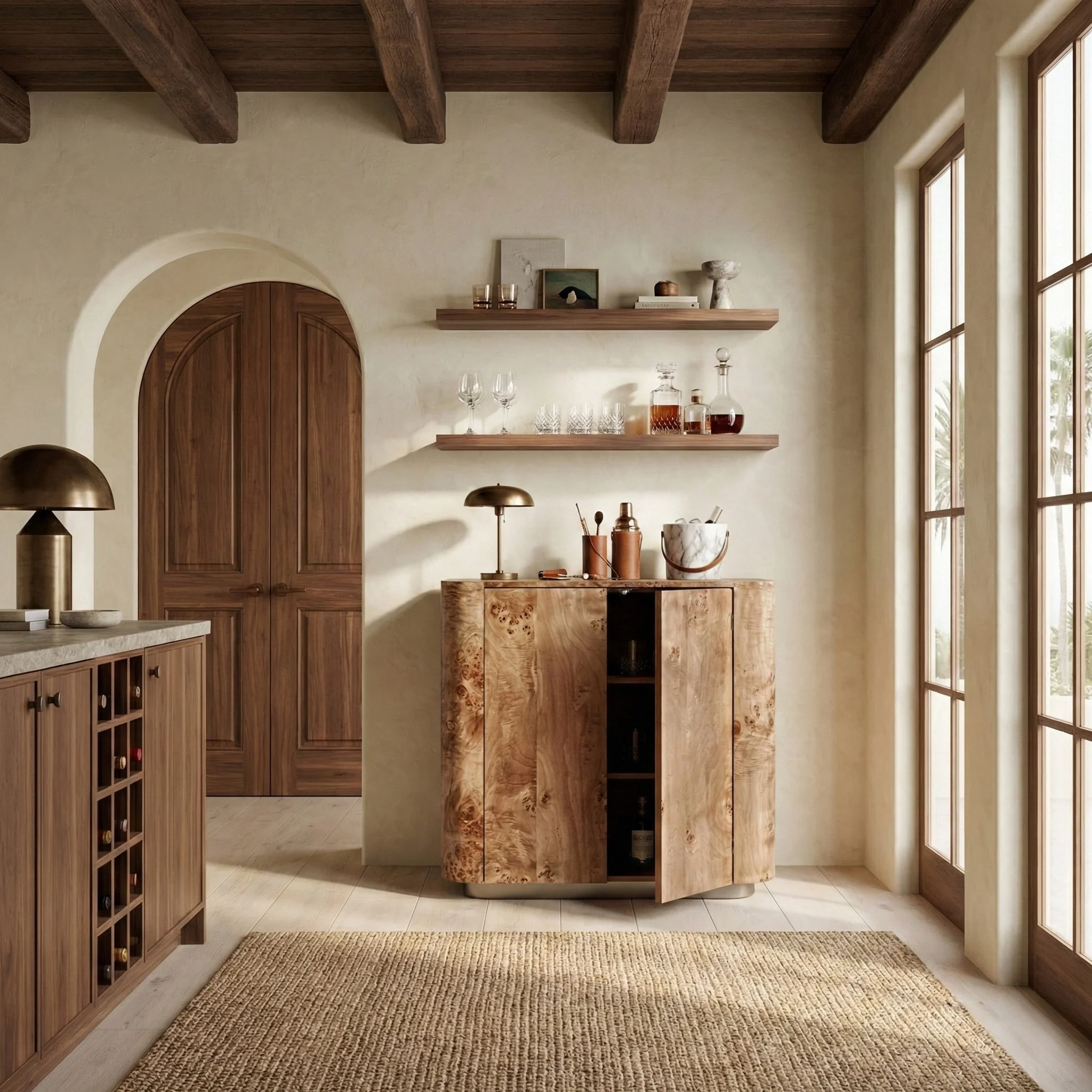 Celestanno Burl Bar Cabinet - Image 8